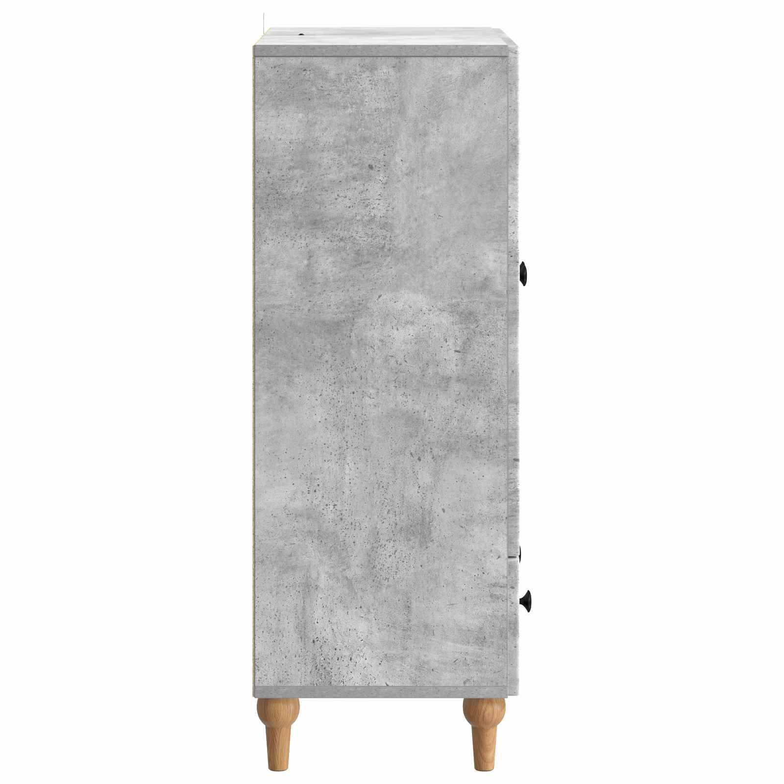 vidaXL Sideboard Betongrau 66 x 34,5 x 95 cm Holzwerkstoff