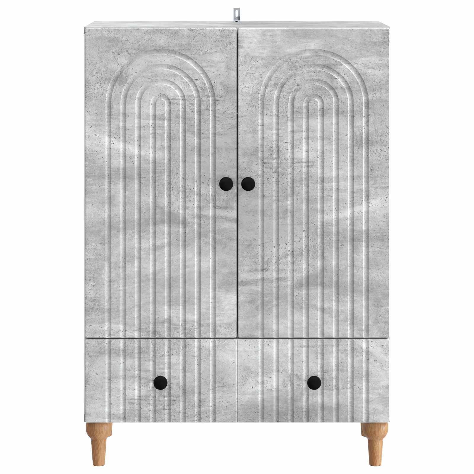 vidaXL Sideboard Betongrau 66 x 34,5 x 95 cm Holzwerkstoff