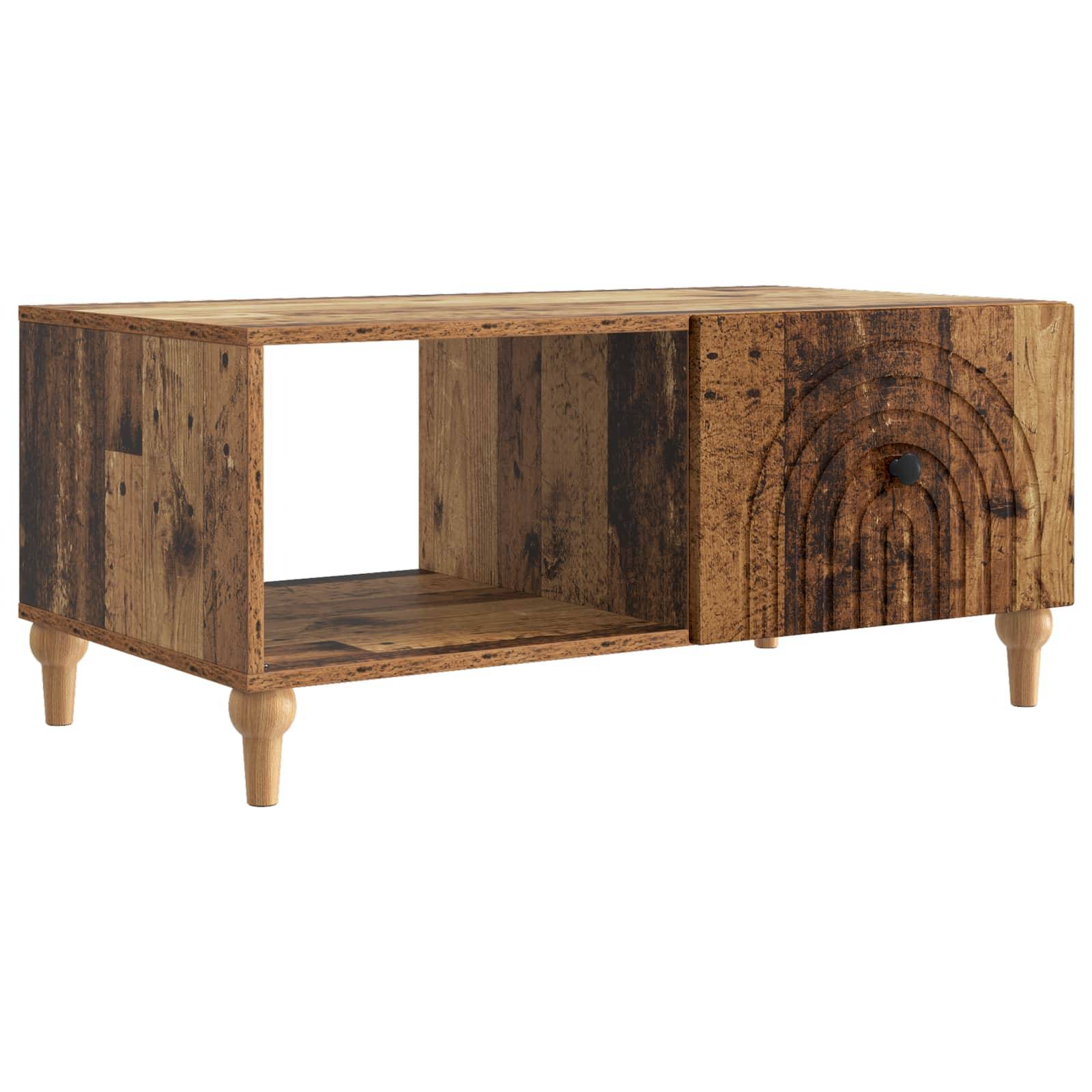 vidaXL Couchtisch Altholz 90 x 50 x 40 cm Holzwerkstoff