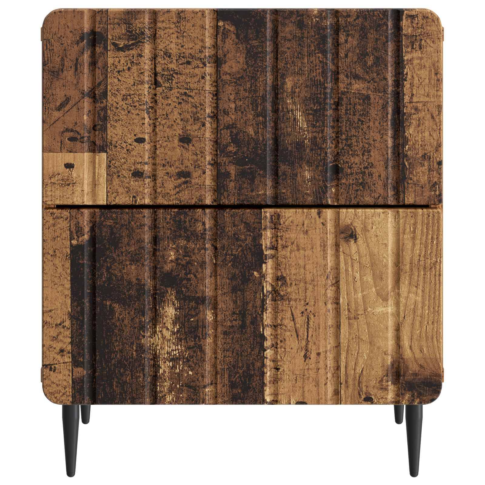 vidaXL Nachttisch Altholz 43 x 34,5 x 49,5 cm Holzwerkstoff