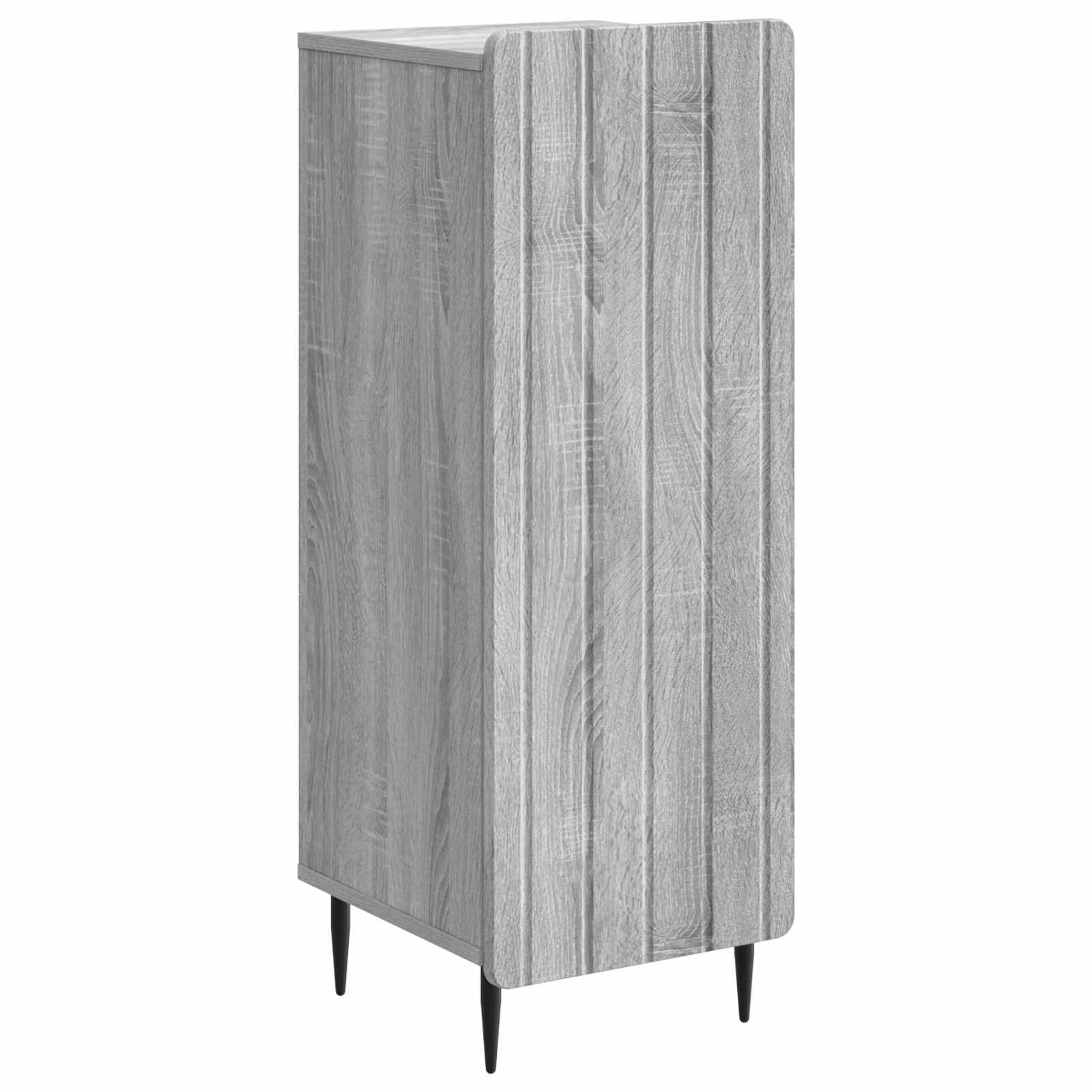 vidaXL Sideboard Graues Sonoma 34,5 x 33 x 92 cm Holzwerkstoff