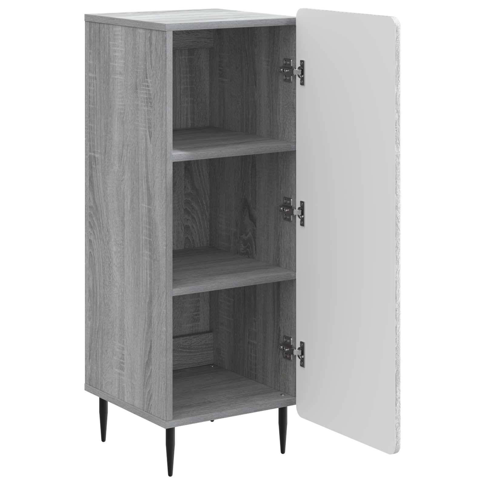 vidaXL Sideboard Graues Sonoma 34,5 x 33 x 92 cm Holzwerkstoff