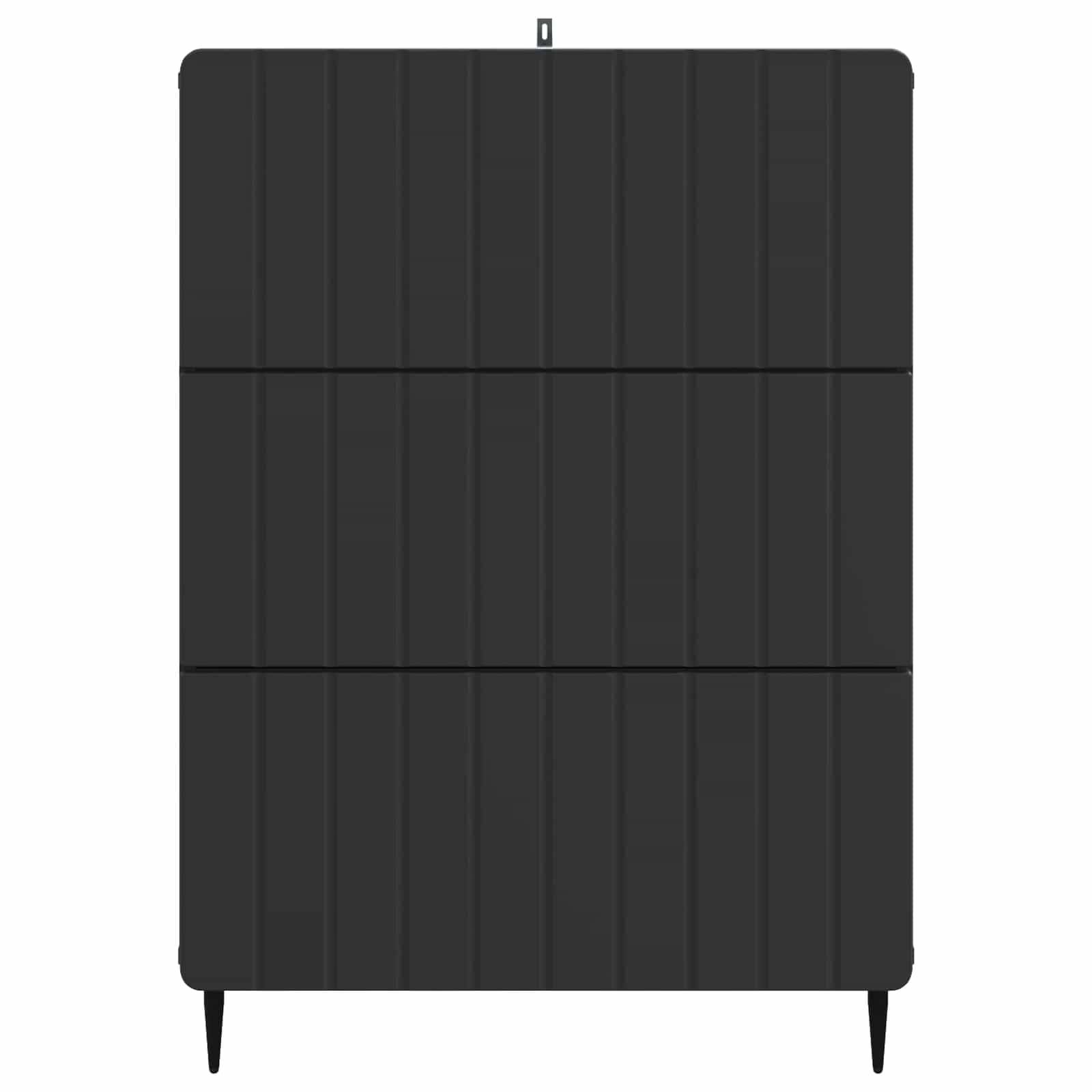vidaXL Schubladenschrank Schwarz 66 x 34,5 x 92 cm Holzwerkstoff