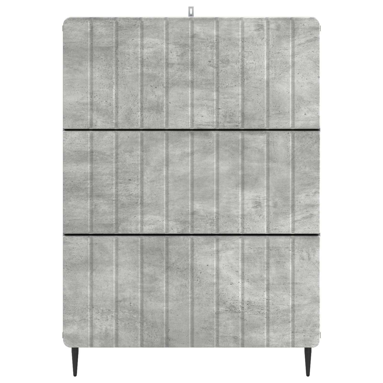 vidaXL Schubladenschrank Betongrau 66 x 34,5 x 92 cm Holzwerkstoff