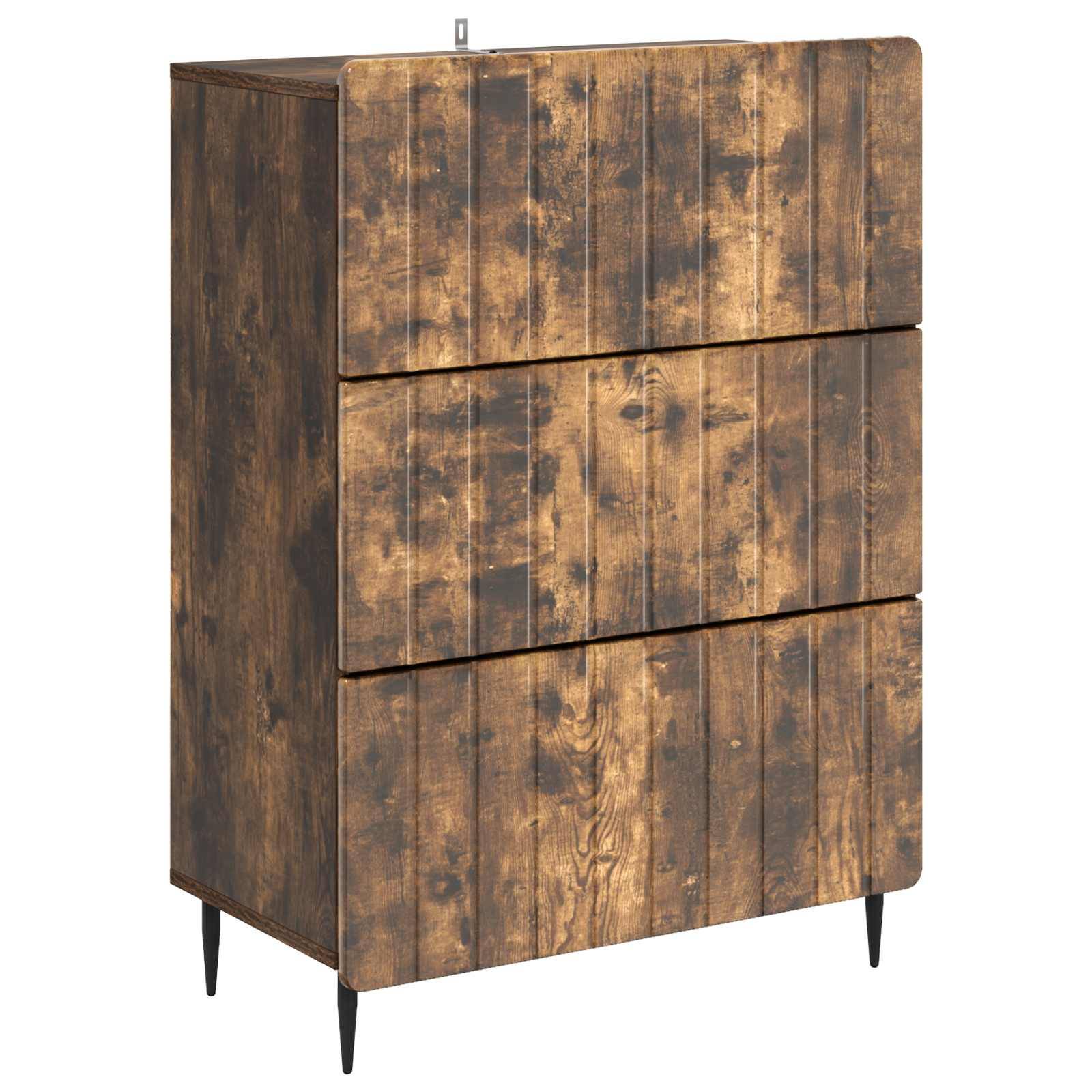vidaXL Schubladenschrank Geräucherte Eiche 66 x 34,5 x 92 cm