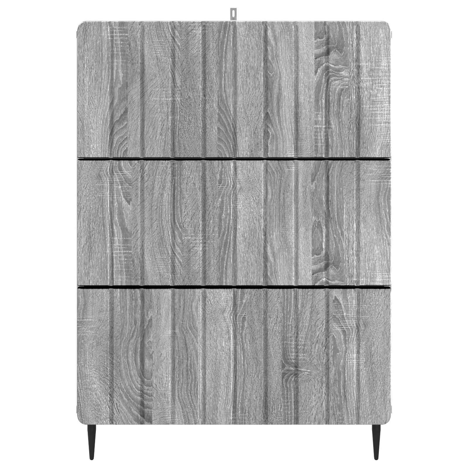 vidaXL Schubladenschrank Graues Sonoma 66 x 34,5 x 92 cm Holzwerkstoff