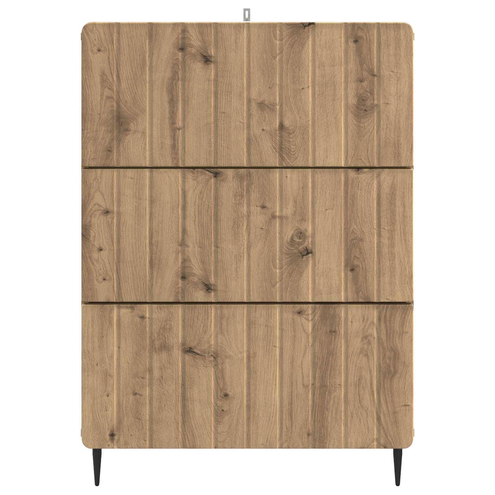 vidaXL Schubladenschrank Artisan-Eiche 66 x 34,5 x 92 cm Holzwerkstoff