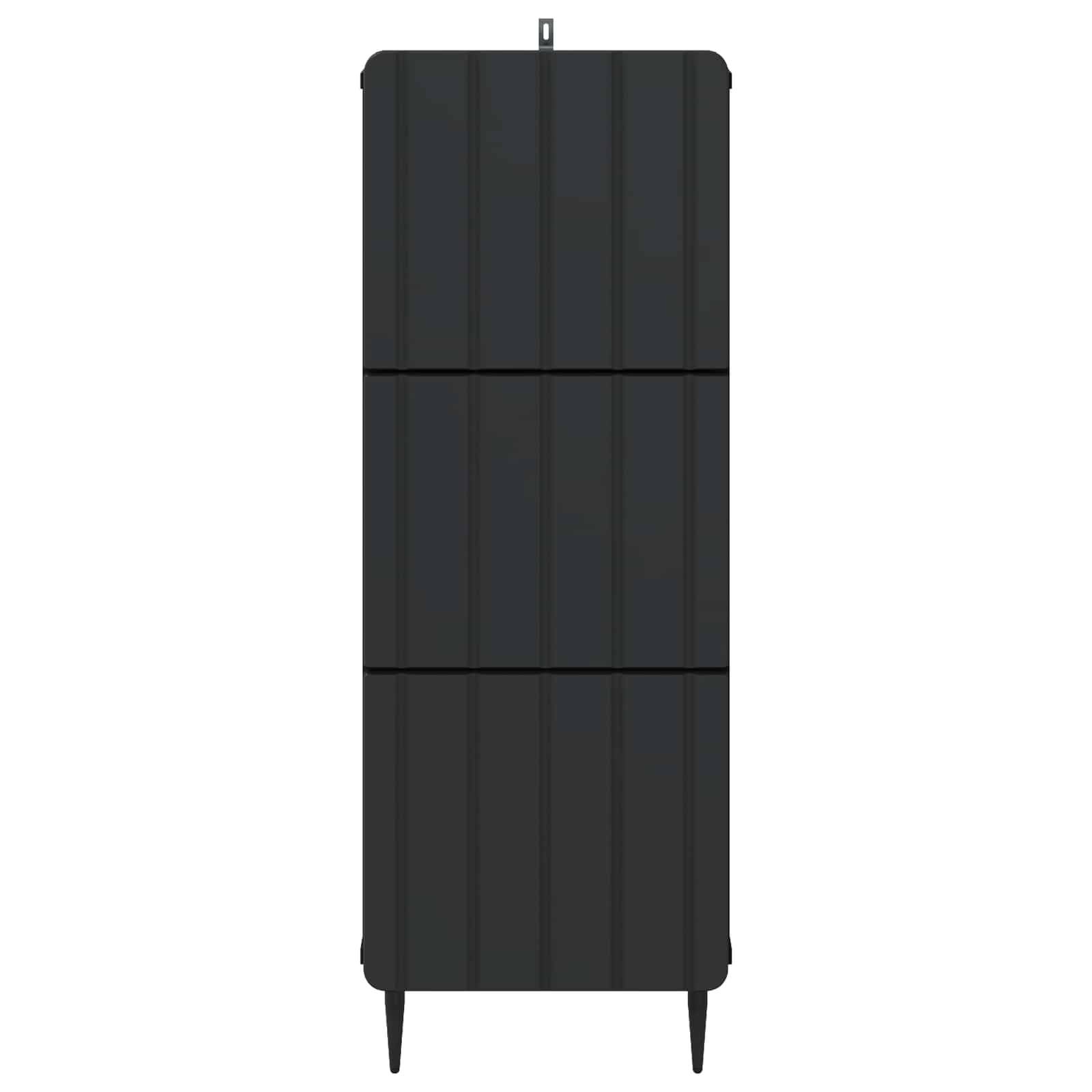 vidaXL Schubladenschrank Schwarz 33 x 34,5 x 92 cm Holzwerkstoff