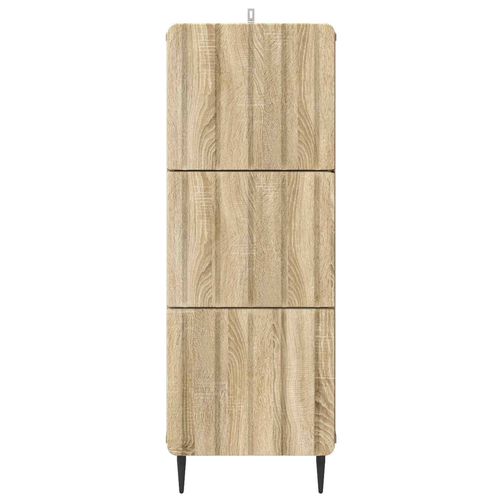 vidaXL Schubladenschrank Sonoma-Eiche 33 x 34,5 x 92 cm Holzwerkstoff