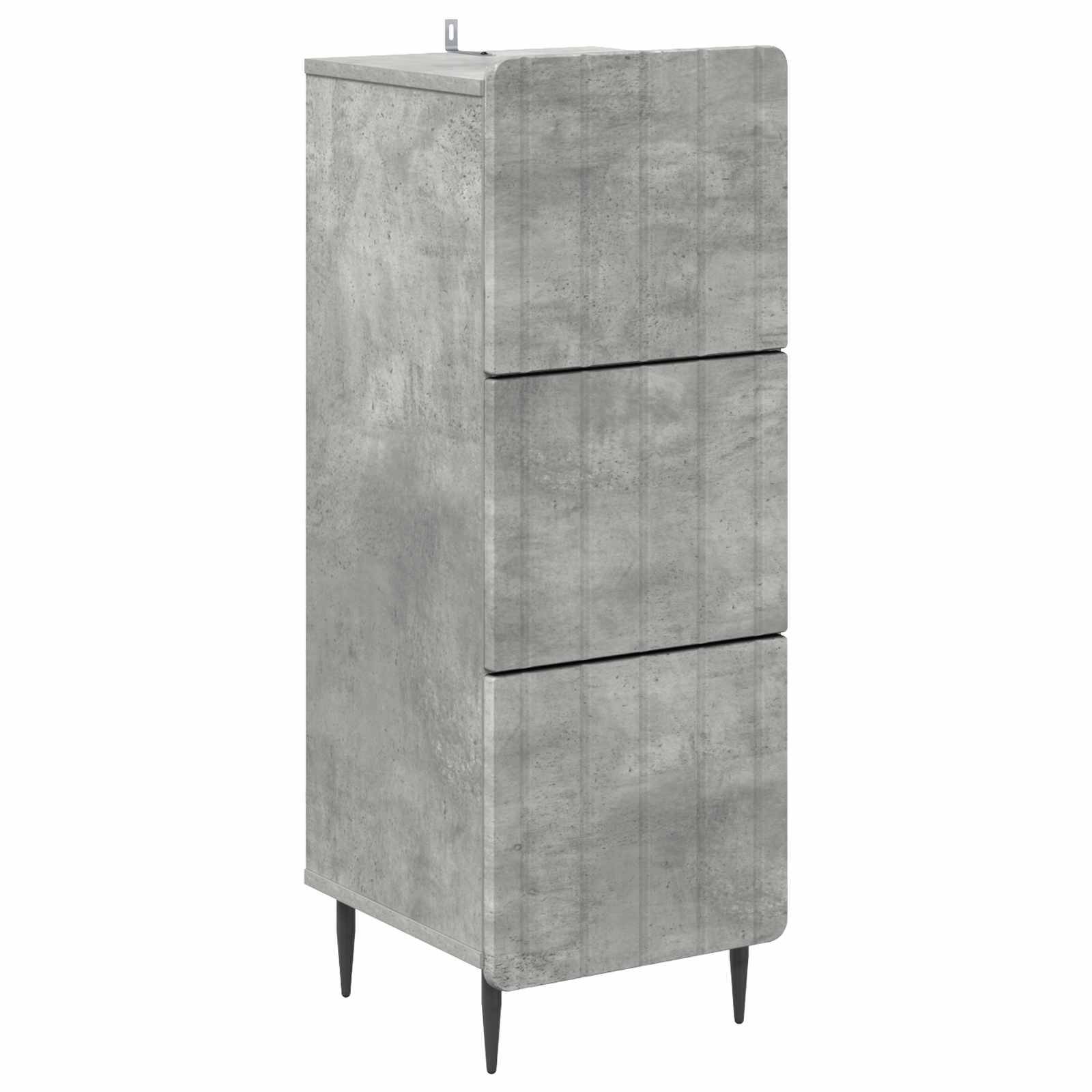 vidaXL Schubladenschrank Betongrau 33 x 34,5 x 92 cm Holzwerkstoff