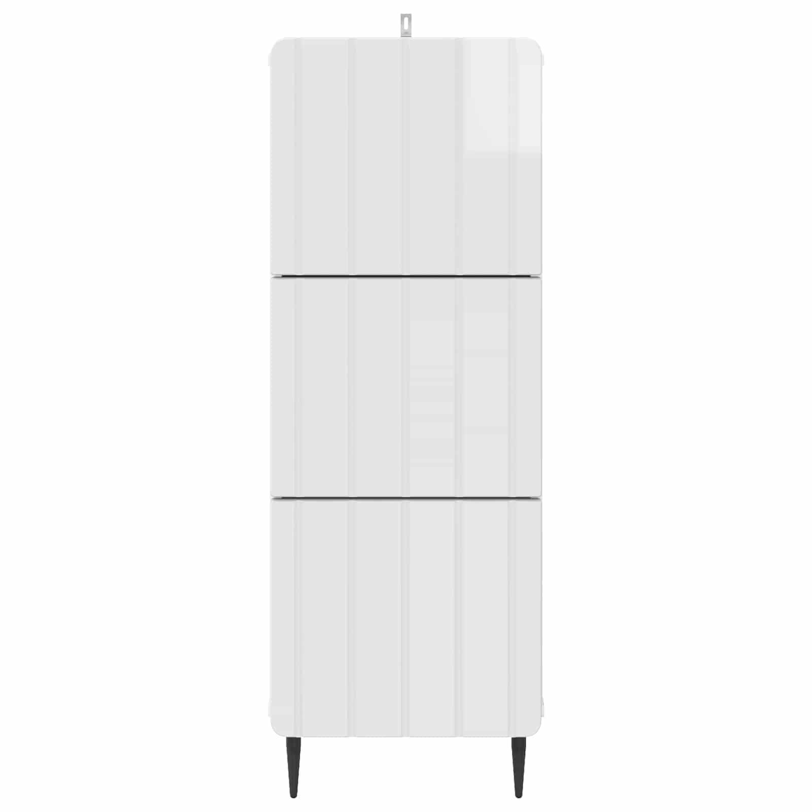 vidaXL Schubladenschrank Hochglanz Weiß 33 x 34,5 x 92 cm