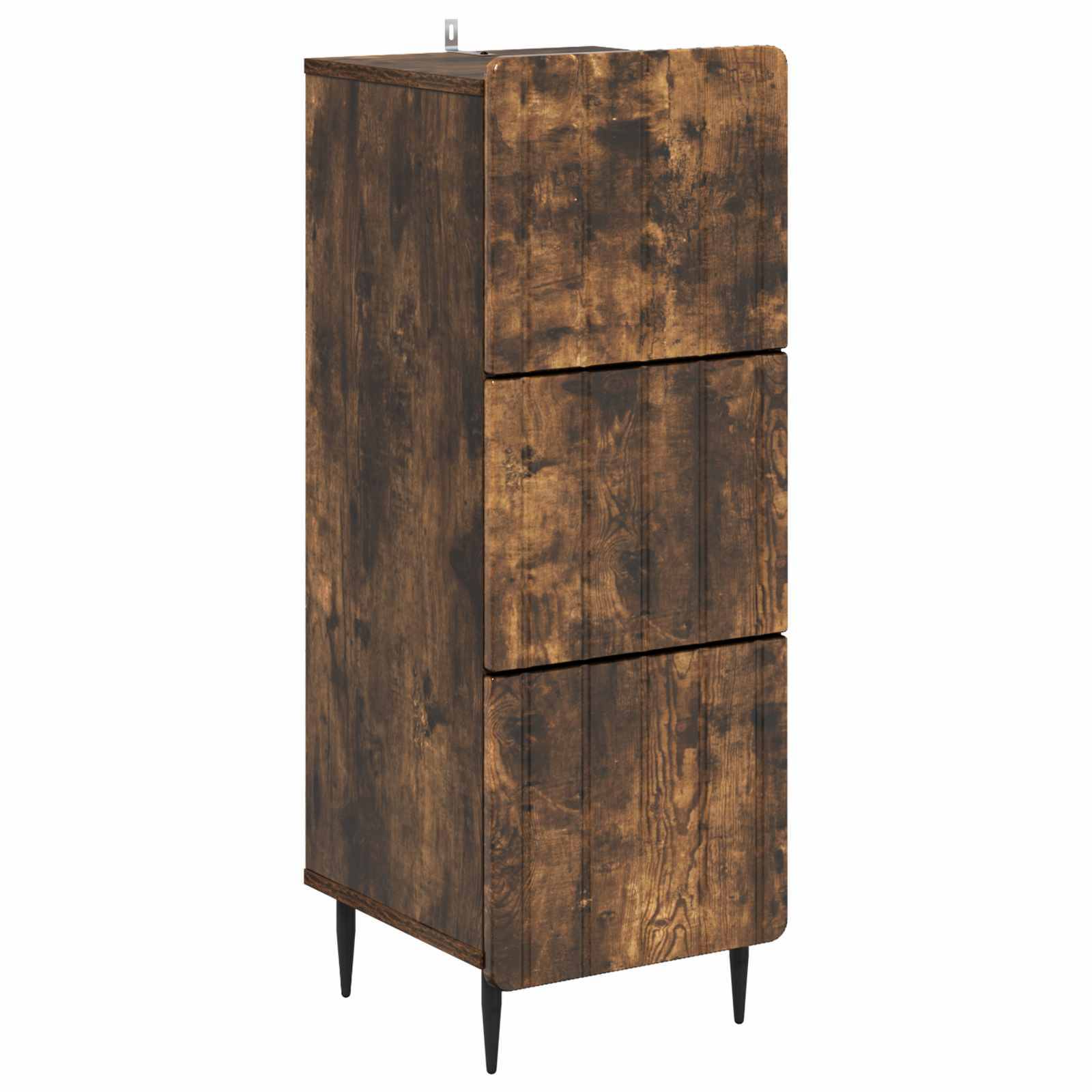 vidaXL Schubladenschrank Geräucherte Eiche 33 x 34,5 x 92 cm