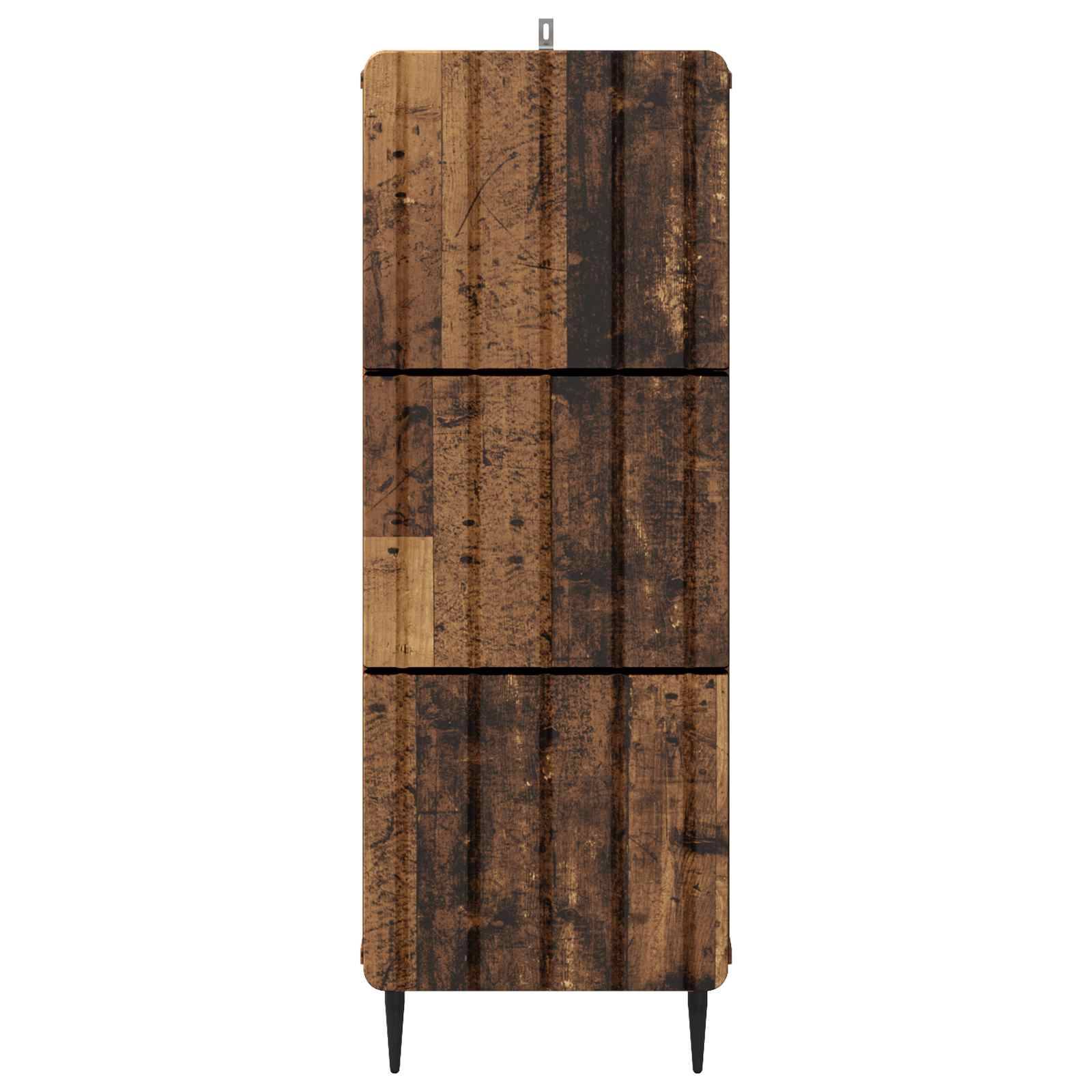 vidaXL Schubladenschrank Altholz 33 x 34,5 x 92 cm Holzwerkstoff