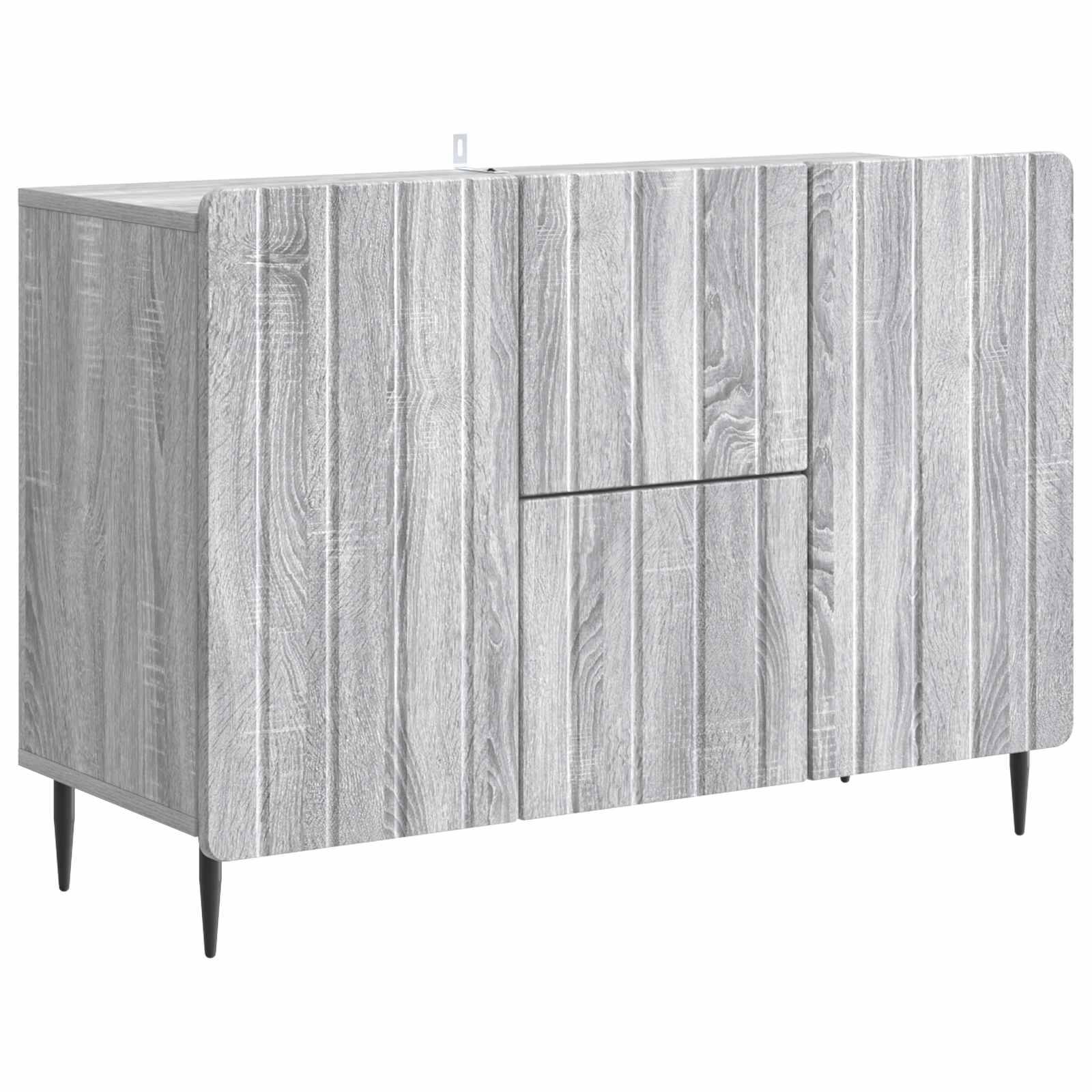 vidaXL Sideboard Graues Sonoma 89 x 34,5 x 62 cm Holzwerkstoff
