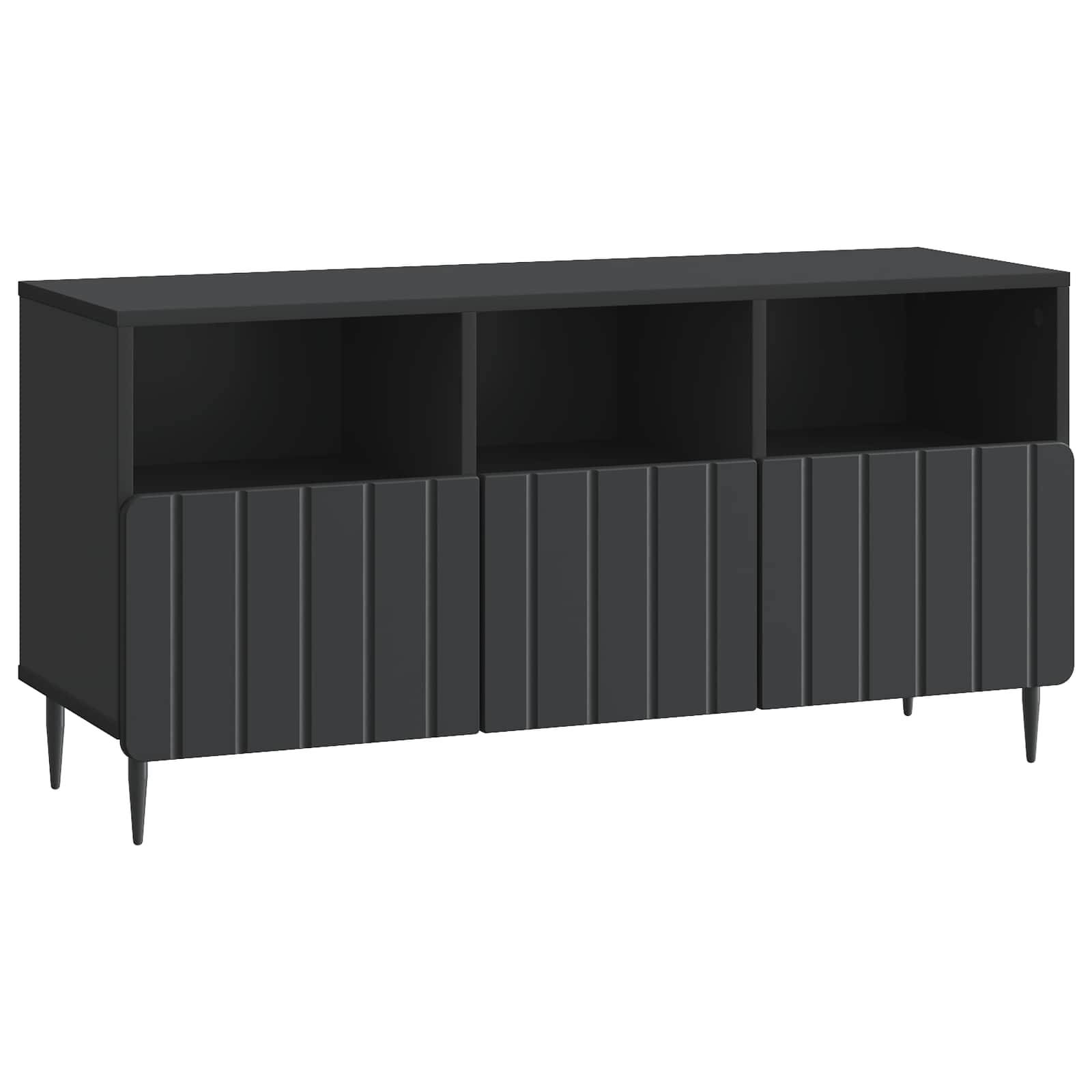 vidaXL TV-Schränk Schwarz 102 x 34,5 x 50 cm Holzwerkstoff