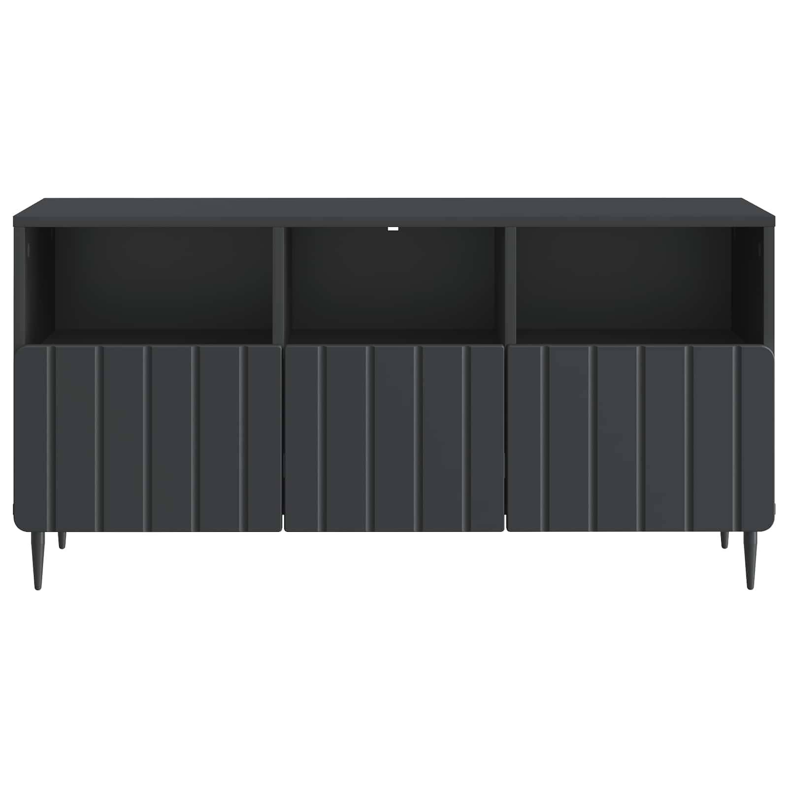 vidaXL TV-Schränk Schwarz 102 x 34,5 x 50 cm Holzwerkstoff