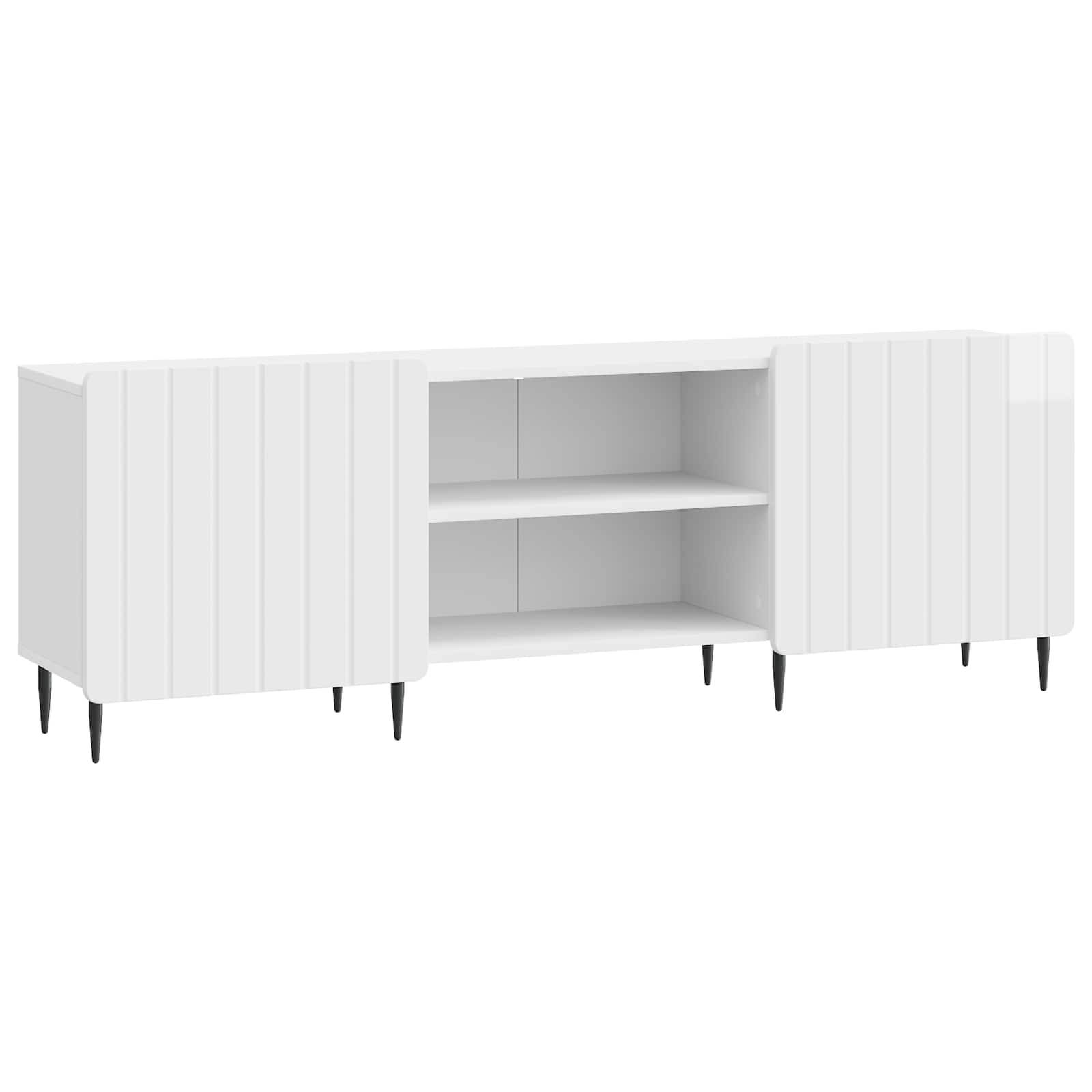 vidaXL TV-Schränk Hochglanz Weiß 150 x 31 x 52 cm Holzwerkstoff