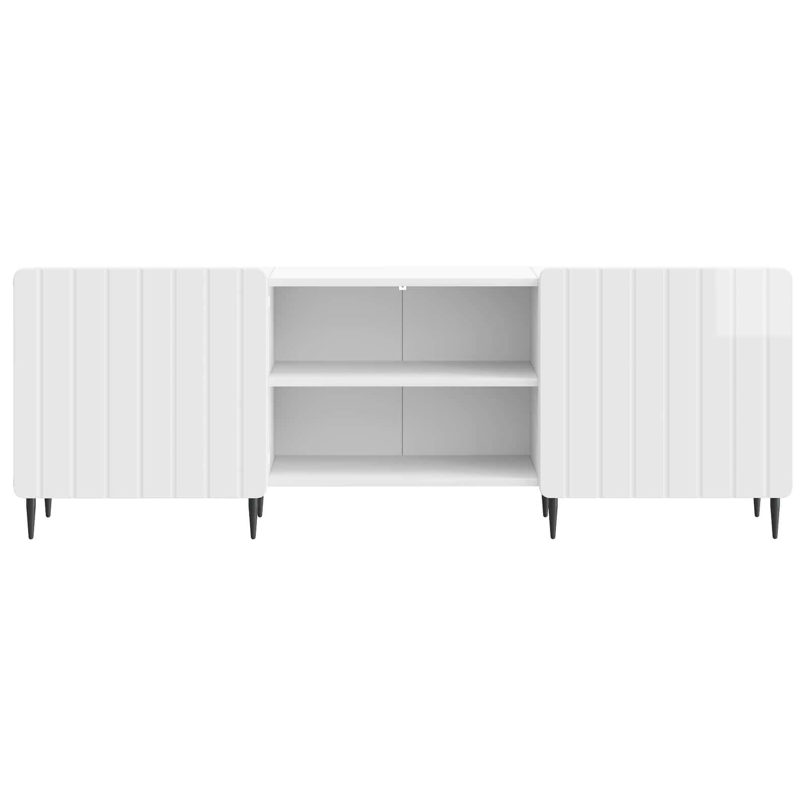 vidaXL TV-Schränk Hochglanz Weiß 150 x 31 x 52 cm Holzwerkstoff