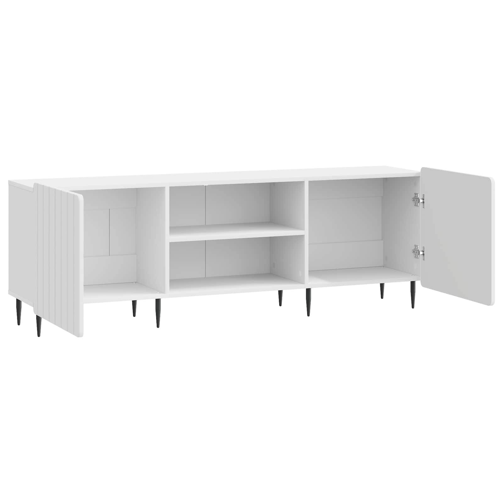 vidaXL TV-Schränk Hochglanz Weiß 150 x 31 x 52 cm Holzwerkstoff