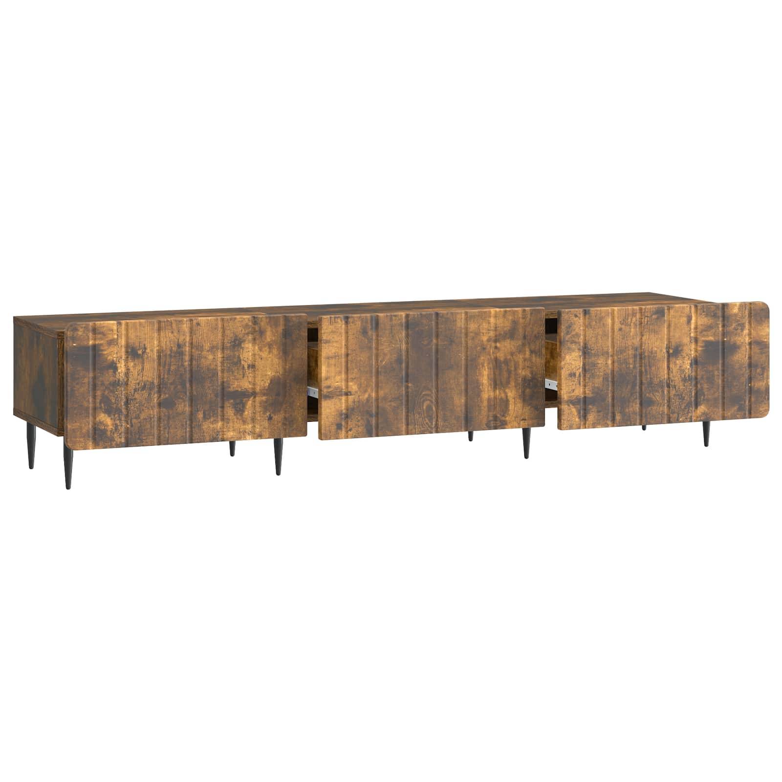 vidaXL TV-Schränk Geräucherte Eiche 147 x 34,5 x 32 cm Holzwerkstoff