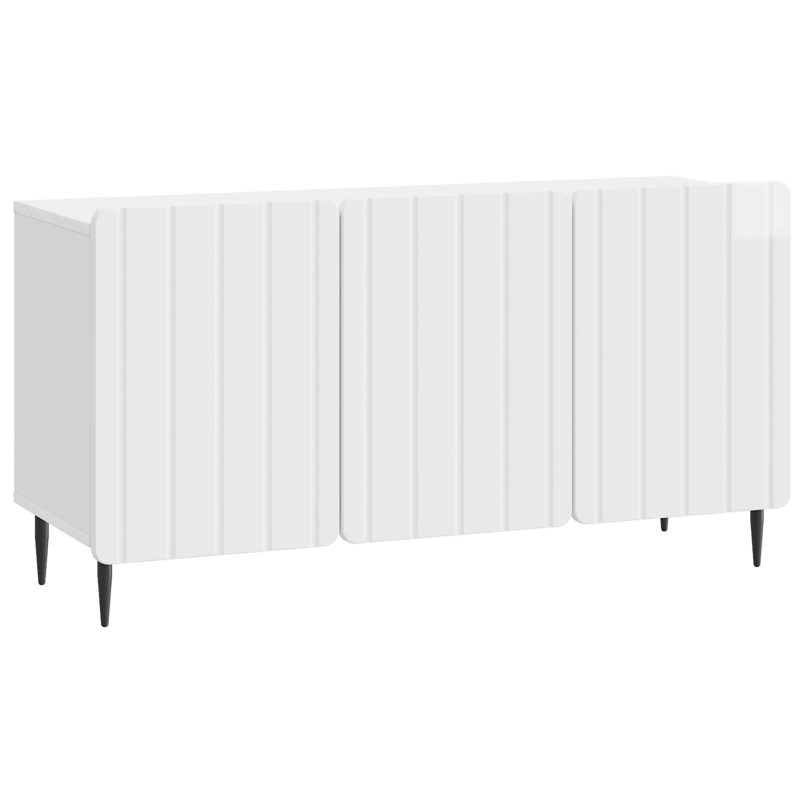 vidaXL TV-Schränk Hochglanz Weiß 99 x 34,5 x 52 cm Holzwerkstoff