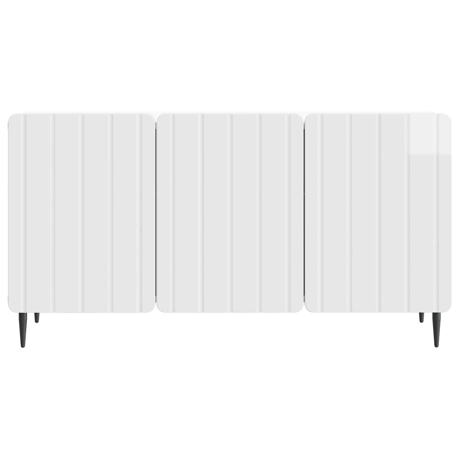 vidaXL TV-Schränk Hochglanz Weiß 99 x 34,5 x 52 cm Holzwerkstoff