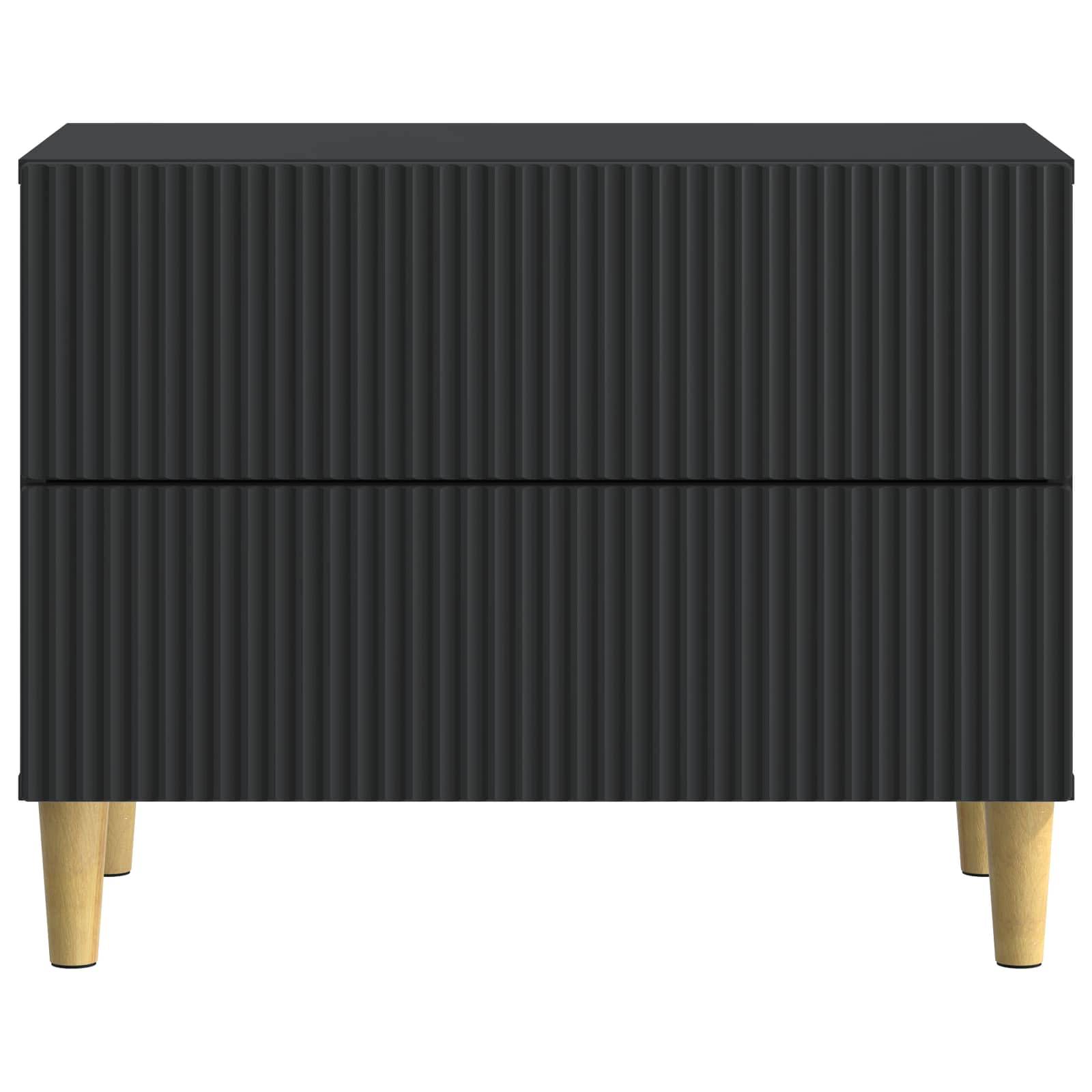 vidaXL Nachttisch Schwarz 62 x 34,5 x 48 cm Holzwerkstoff