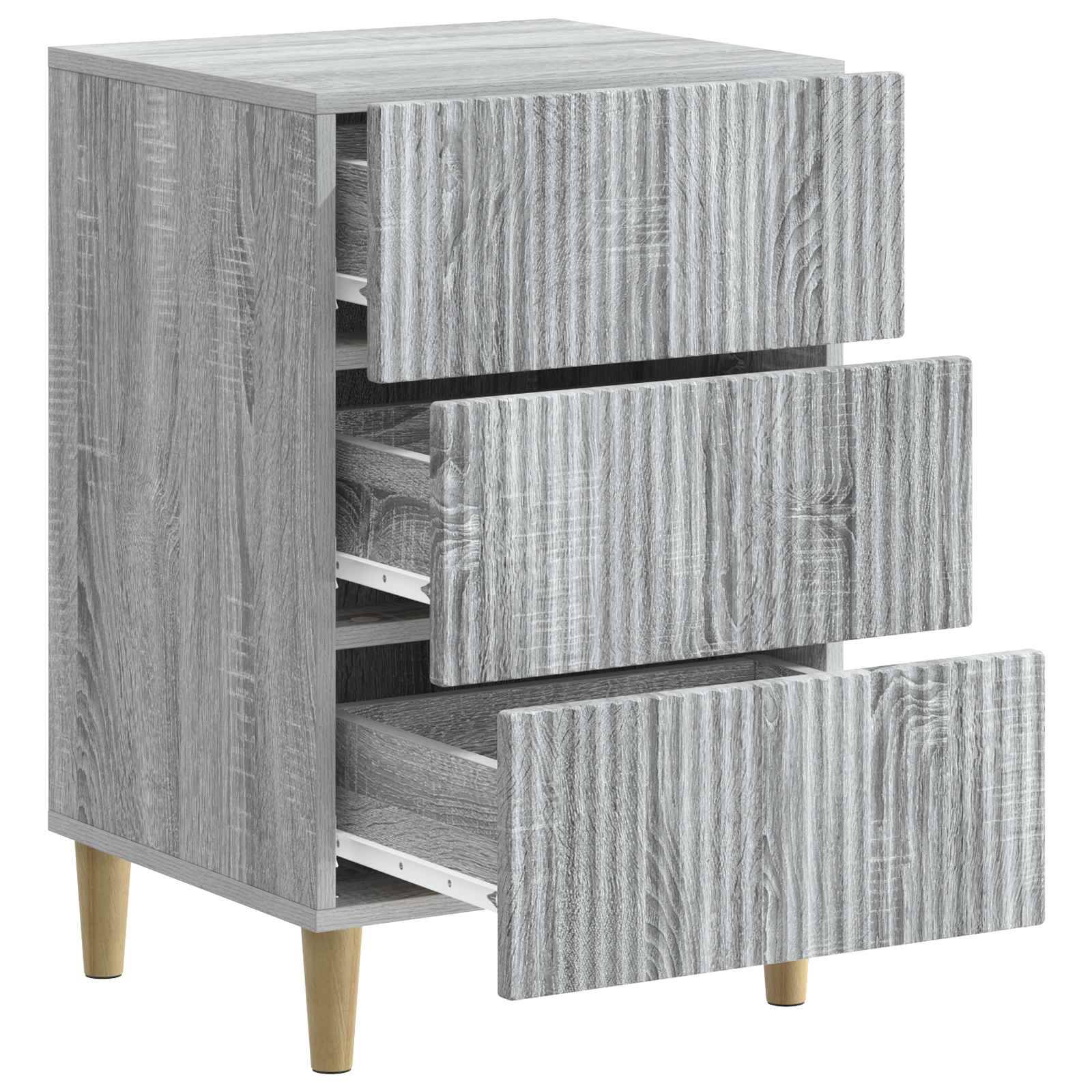 vidaXL Nachttisch Graues Sonoma 43 x 41 x 66,5 cm Holzwerkstoff