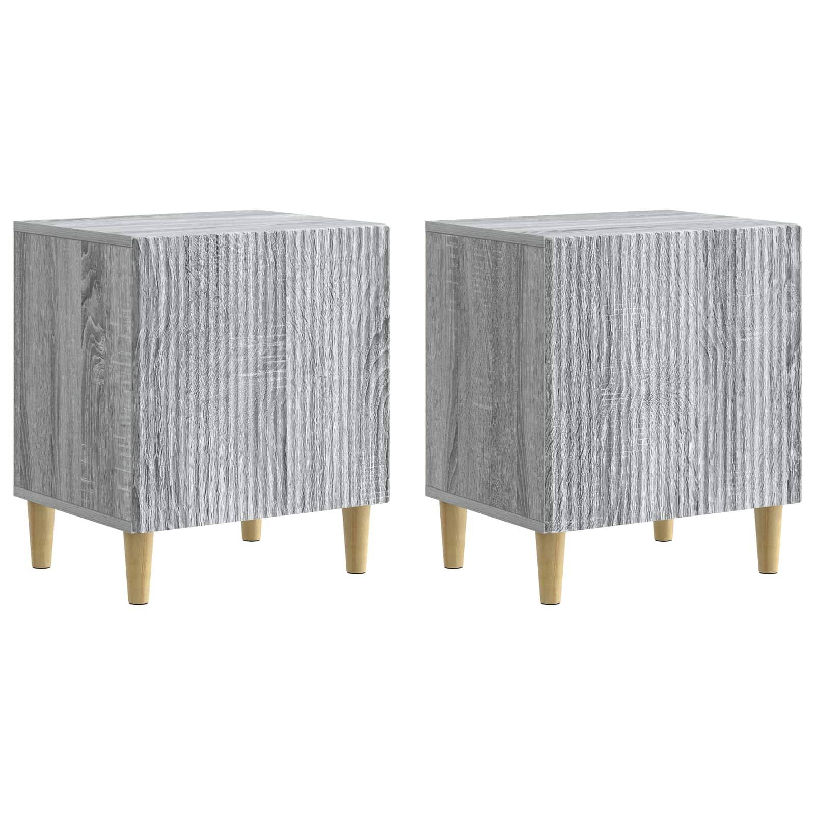 vidaXL Nachttisch 2 pcs Graues Sonoma 43 x 34,5 x 50 cm Holzwerkstoff