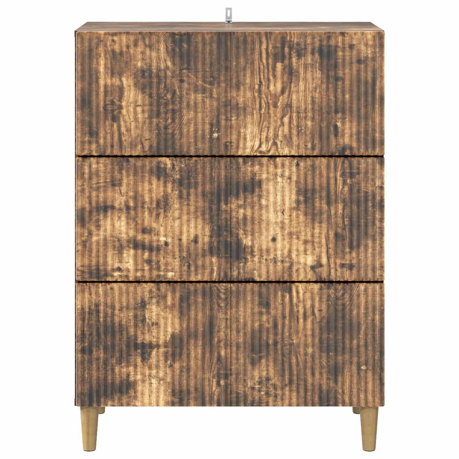 vidaXL Schubladenschrank Geräucherte Eiche 66 x 34,5 x 90 cm