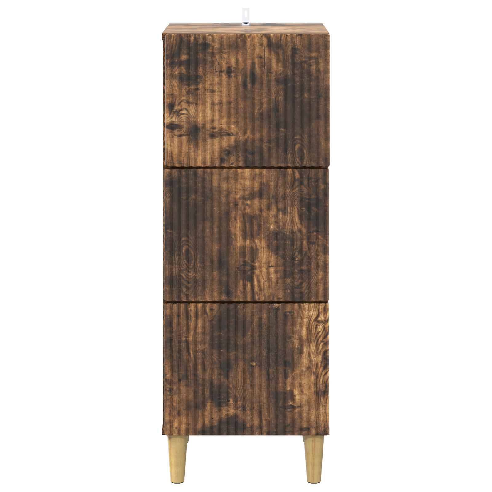 vidaXL Schubladenschrank Geräucherte Eiche 33 x 34,5 x 90 cm