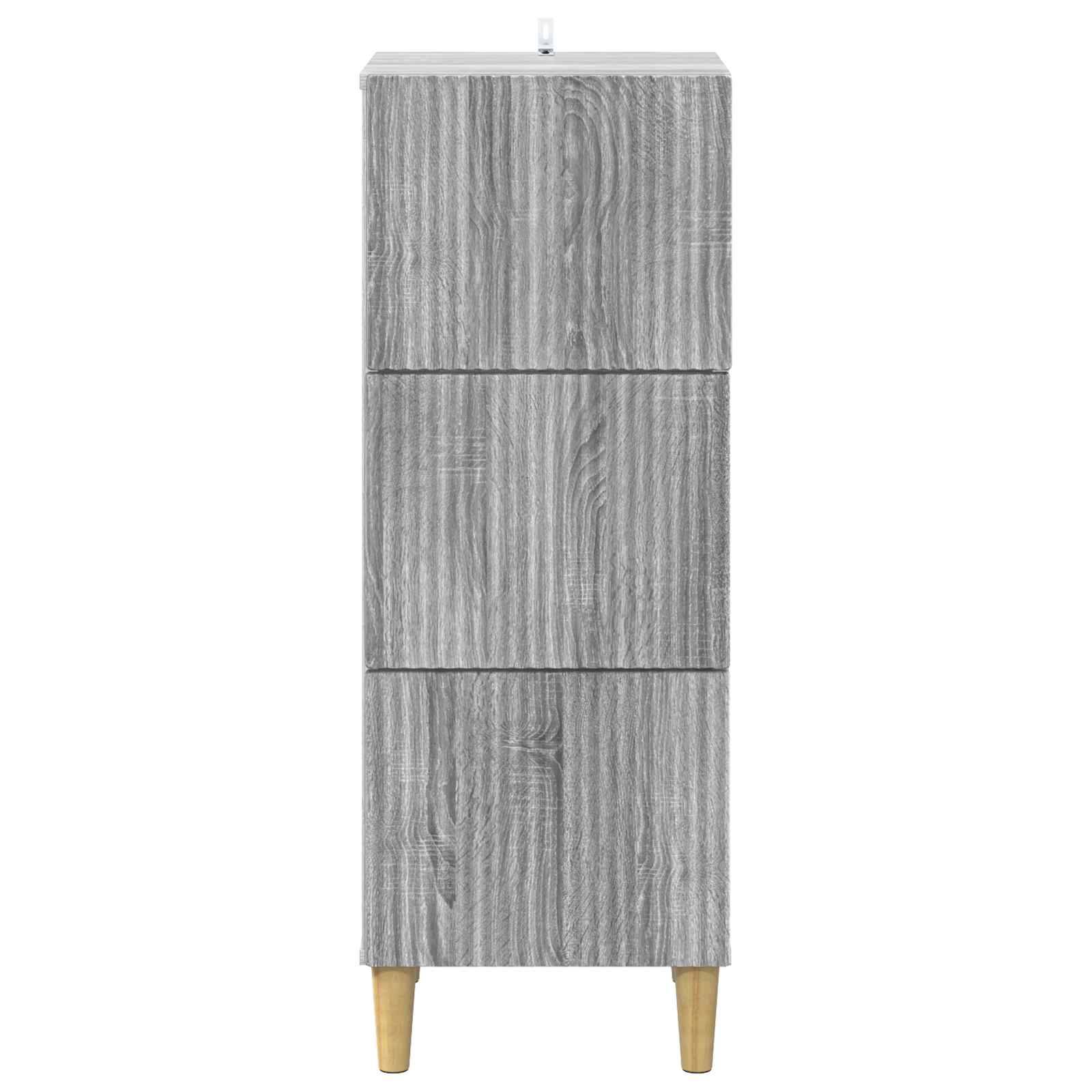 vidaXL Schubladenschrank Graues Sonoma 33 x 34,5 x 90 cm Holzwerkstoff