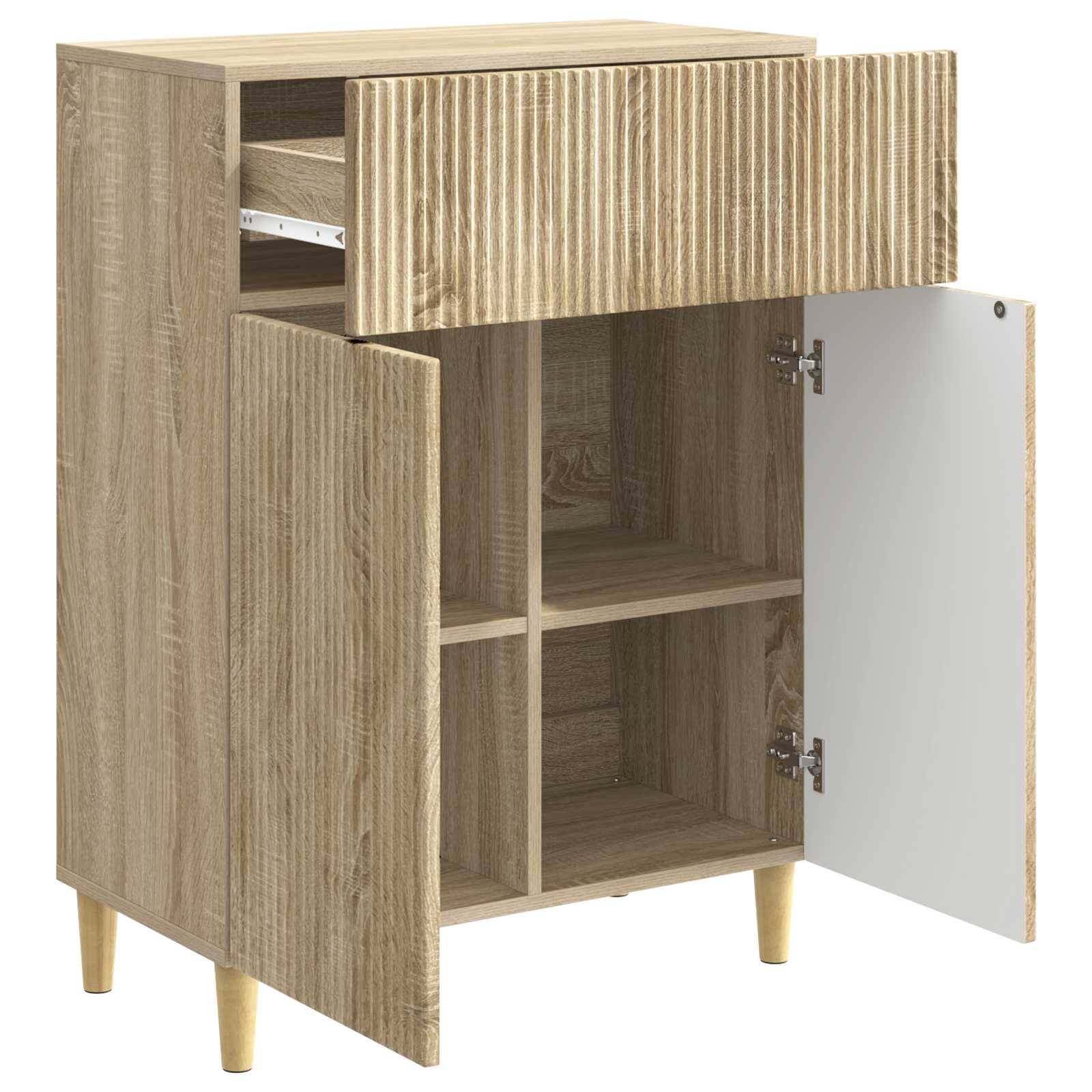 vidaXL Sideboard Sonoma-Eiche 66 x 34,5 x 90 cm Holzwerkstoff