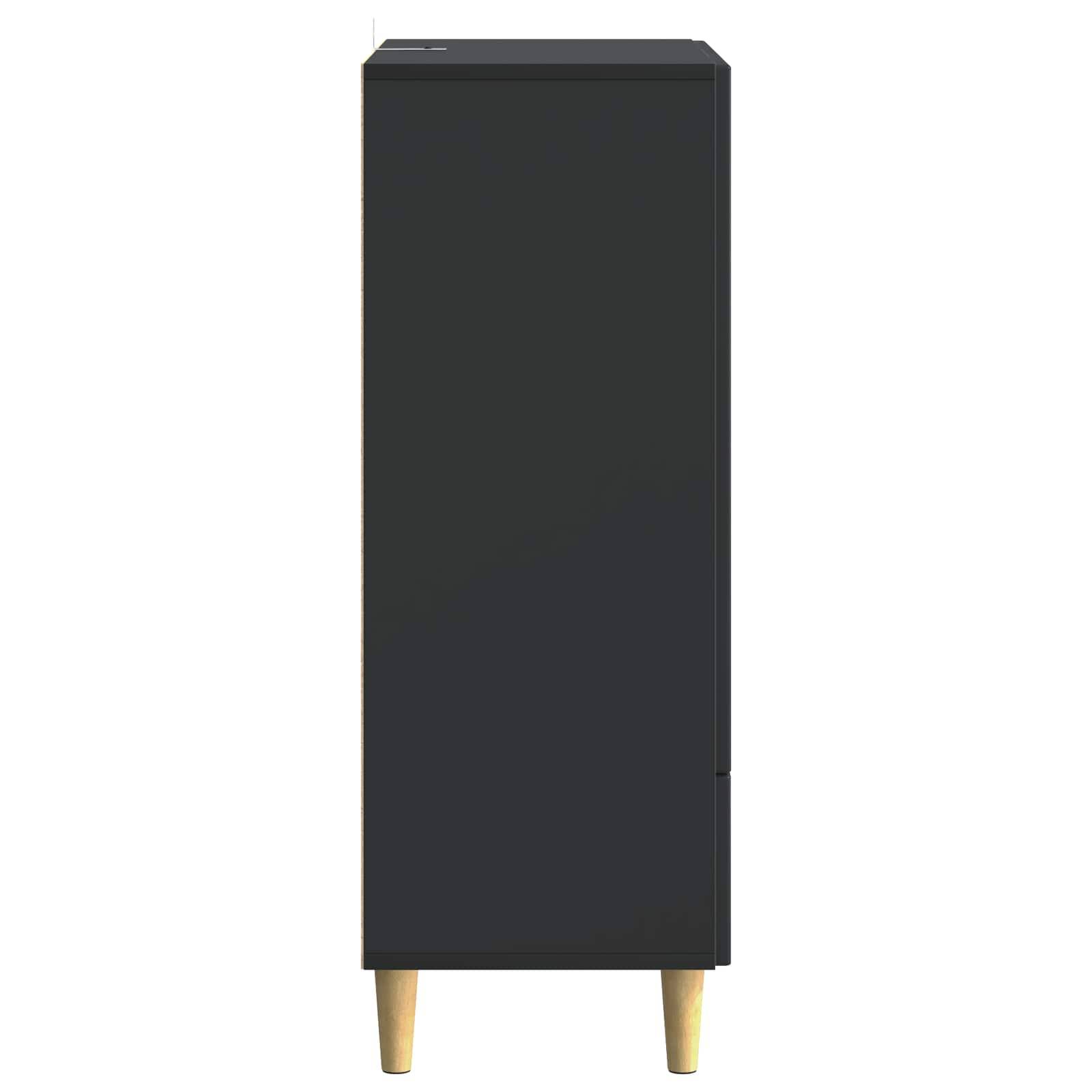 vidaXL Sideboard Schwarz 66 x 34,5 x 95 cm Holzwerkstoff