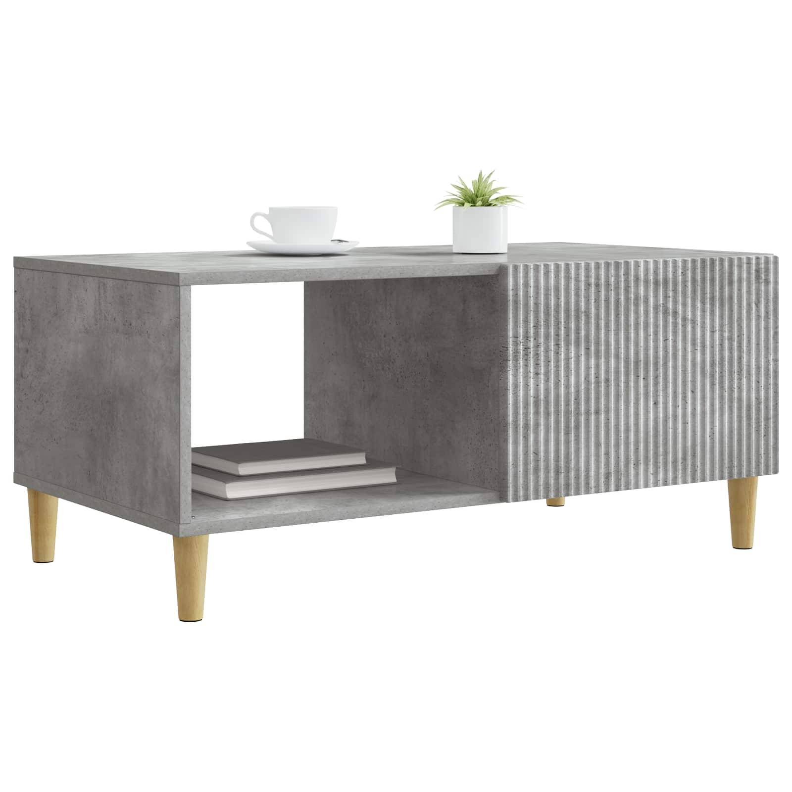 vidaXL Couchtisch Betongrau 90 x 50 x 40 cm Holzwerkstoff