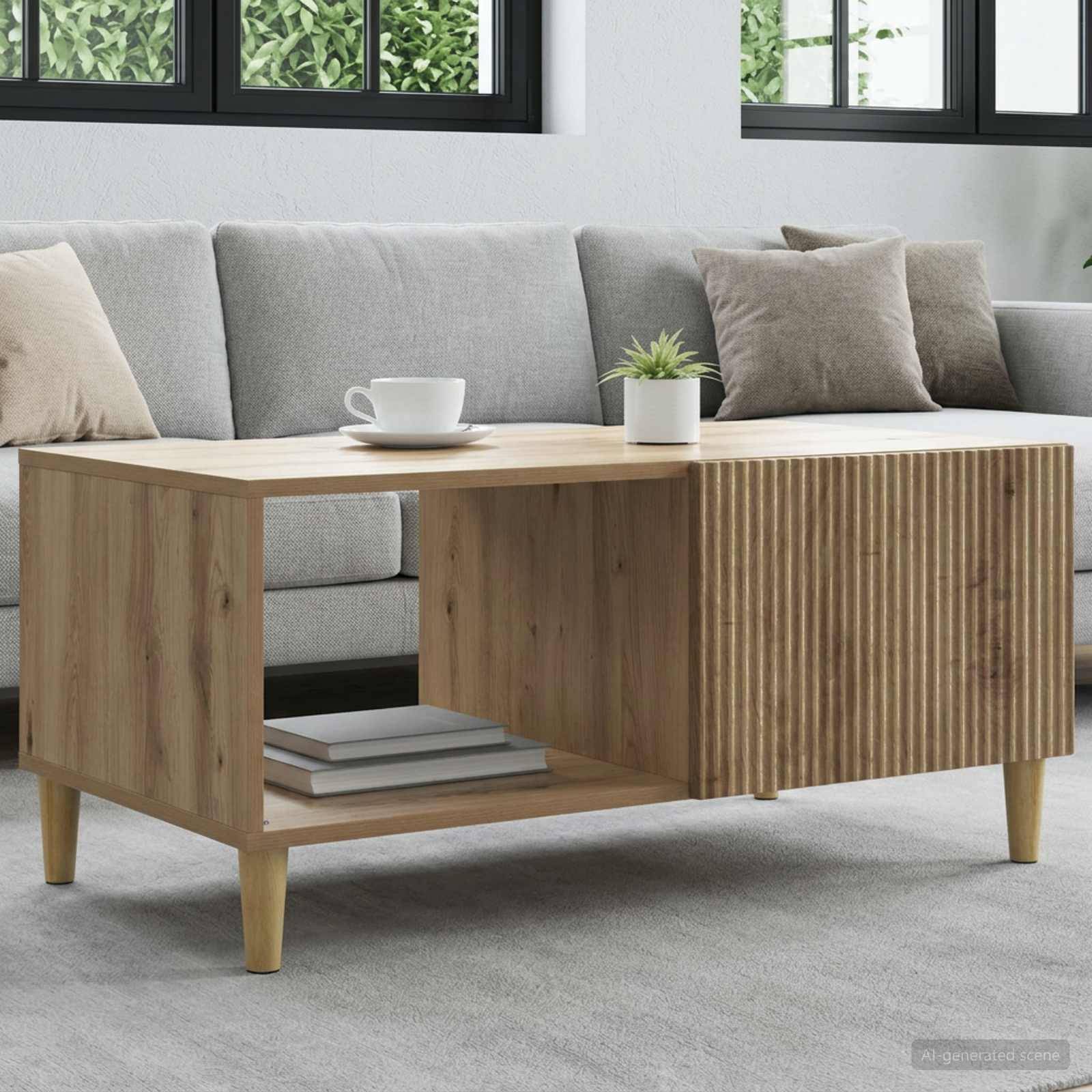 vidaXL Couchtisch Artisan-Eiche 90 x 50 x 40 cm Holzwerkstoff