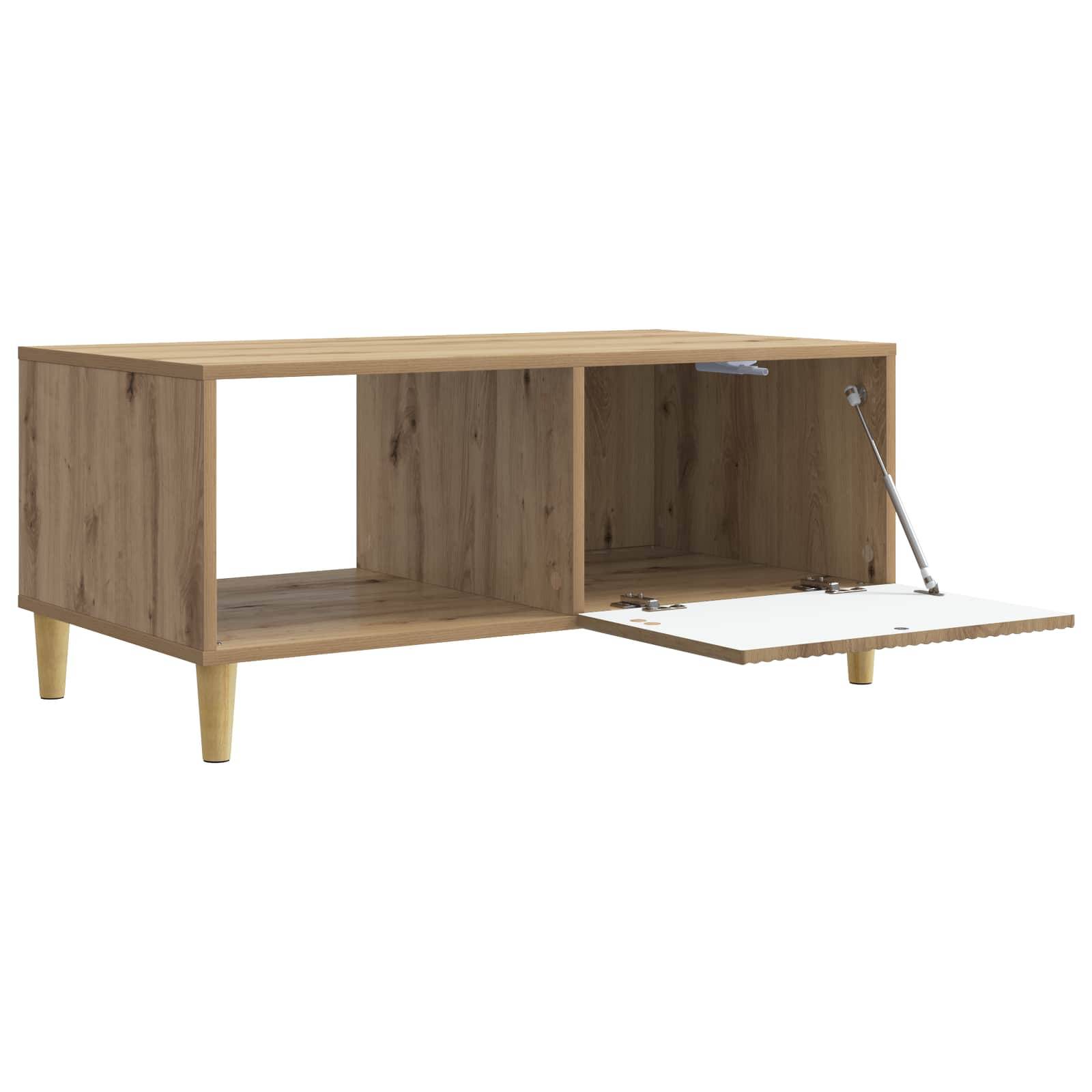 vidaXL Couchtisch Artisan-Eiche 90 x 50 x 40 cm Holzwerkstoff