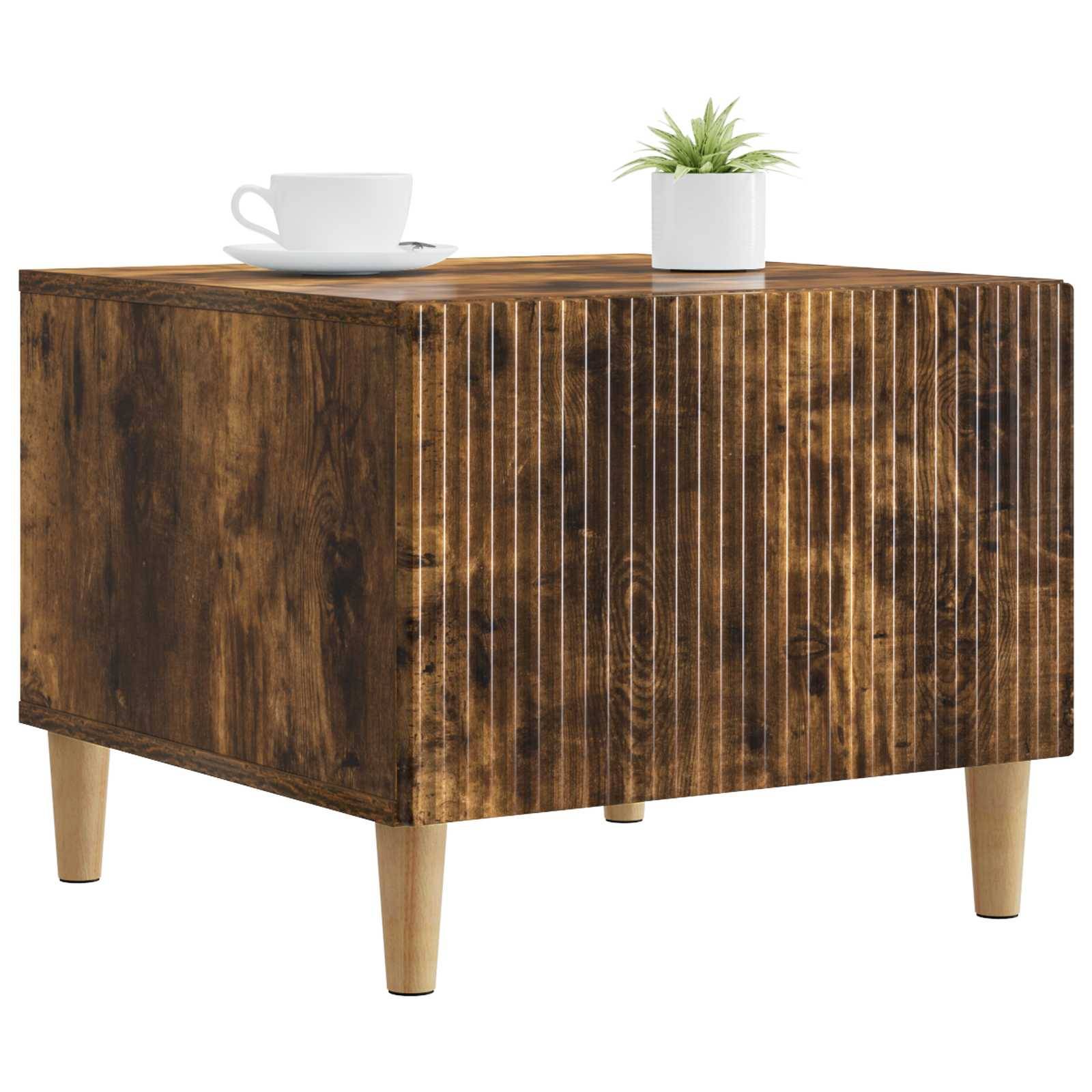 vidaXL Couchtisch Geräucherte Eiche 49 x 50 x 40 cm Holzwerkstoff