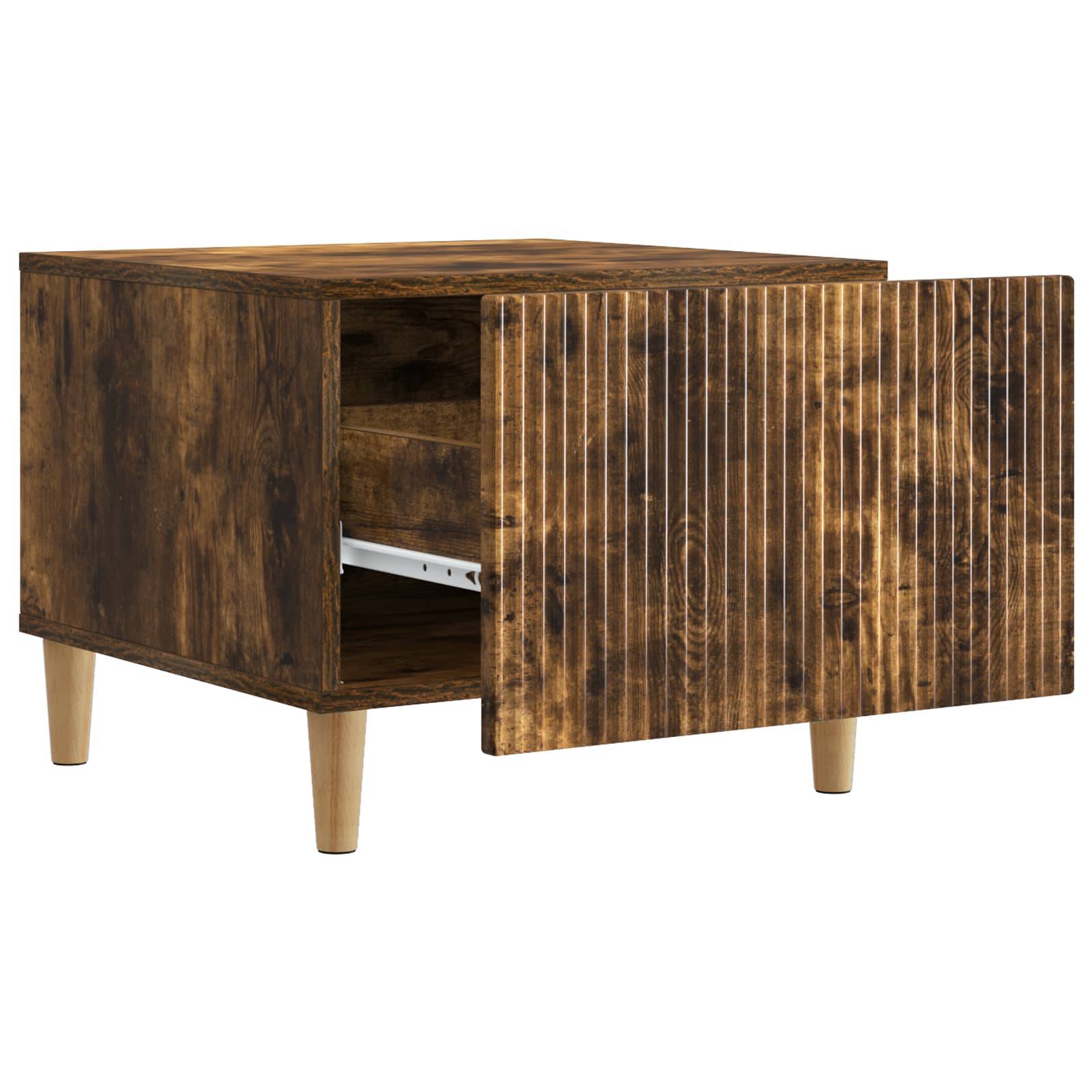 vidaXL Couchtisch Geräucherte Eiche 49 x 50 x 40 cm Holzwerkstoff