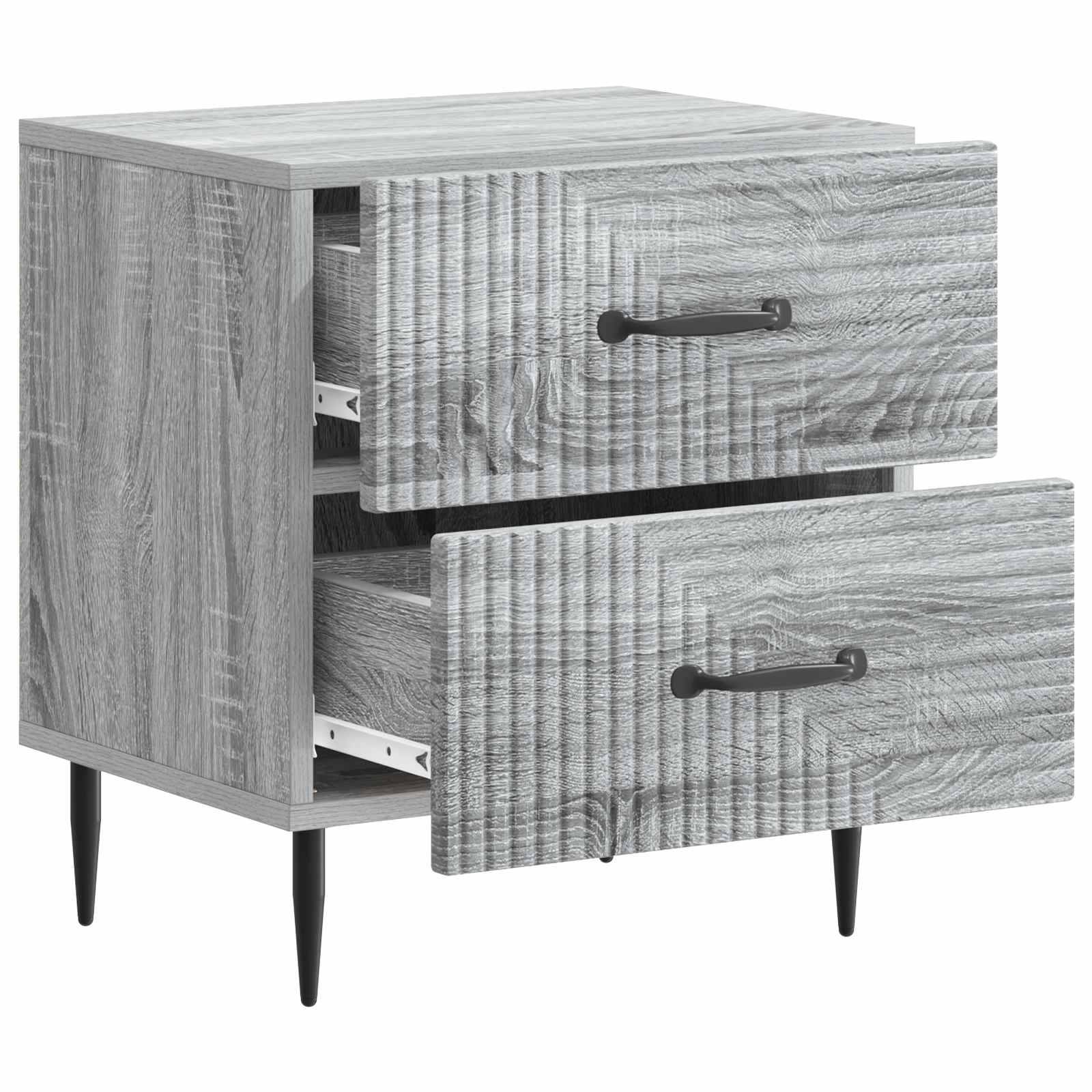 vidaXL Nachttisch Graues Sonoma 43 x 34,5 x 47,5 cm Holzwerkstoff