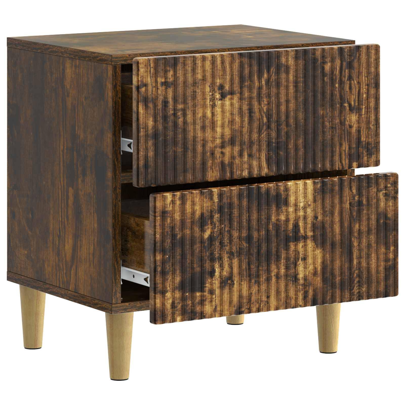 vidaXL Nachttisch Geräucherte Eiche 62 x 34,5 x 47,5 cm Holzwerkstoff