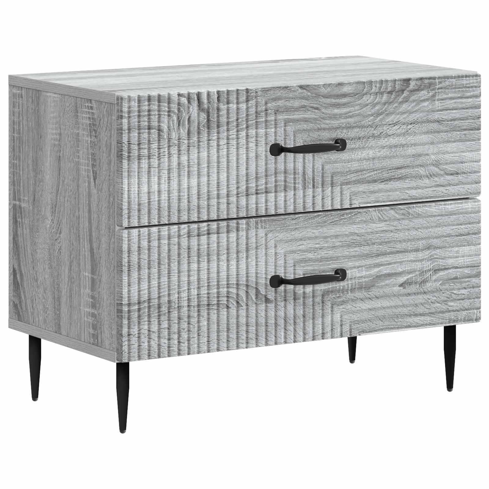 vidaXL Nachttisch Graues Sonoma 62 x 34,5 x 47,5 cm Holzwerkstoff