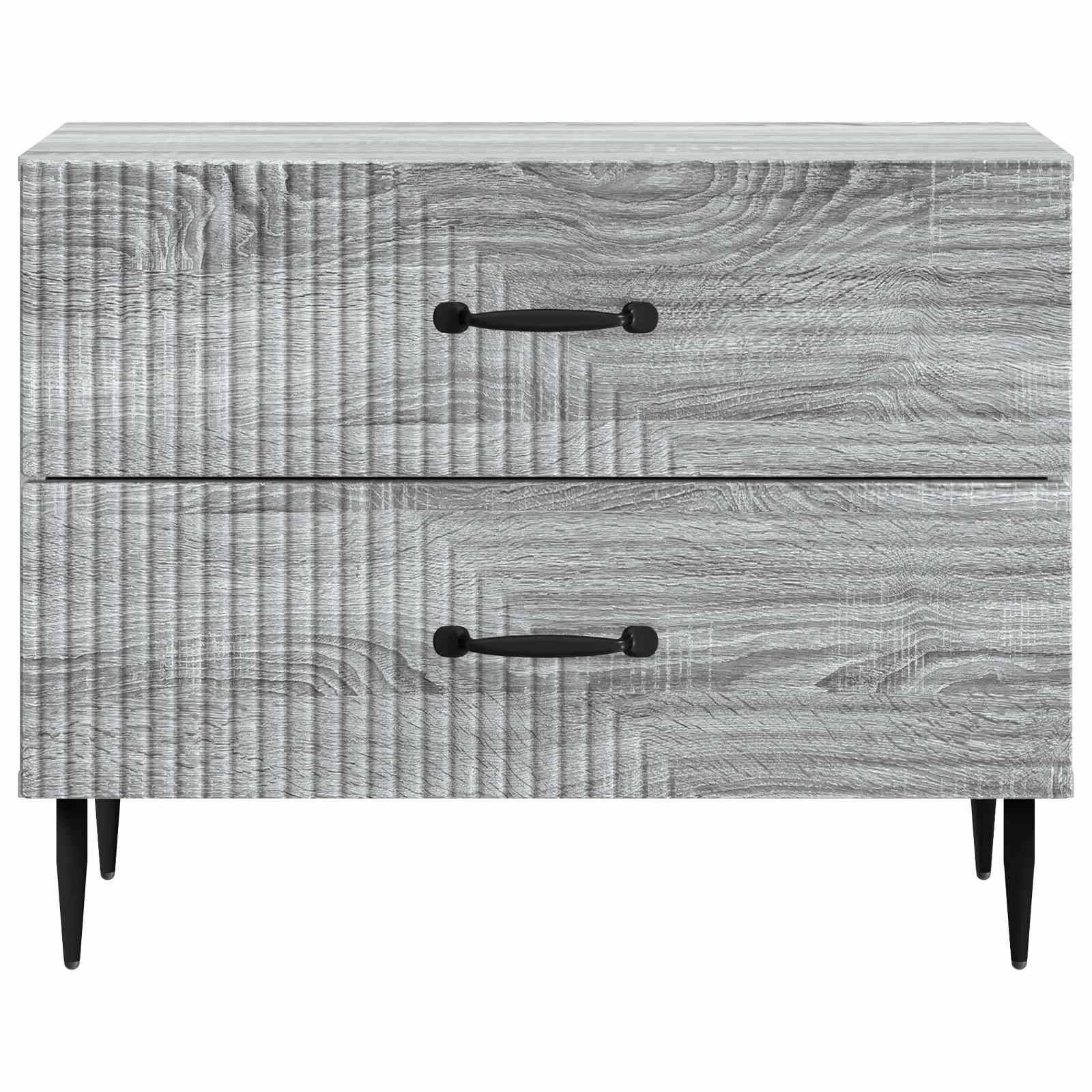 vidaXL Nachttisch Graues Sonoma 62 x 34,5 x 47,5 cm Holzwerkstoff