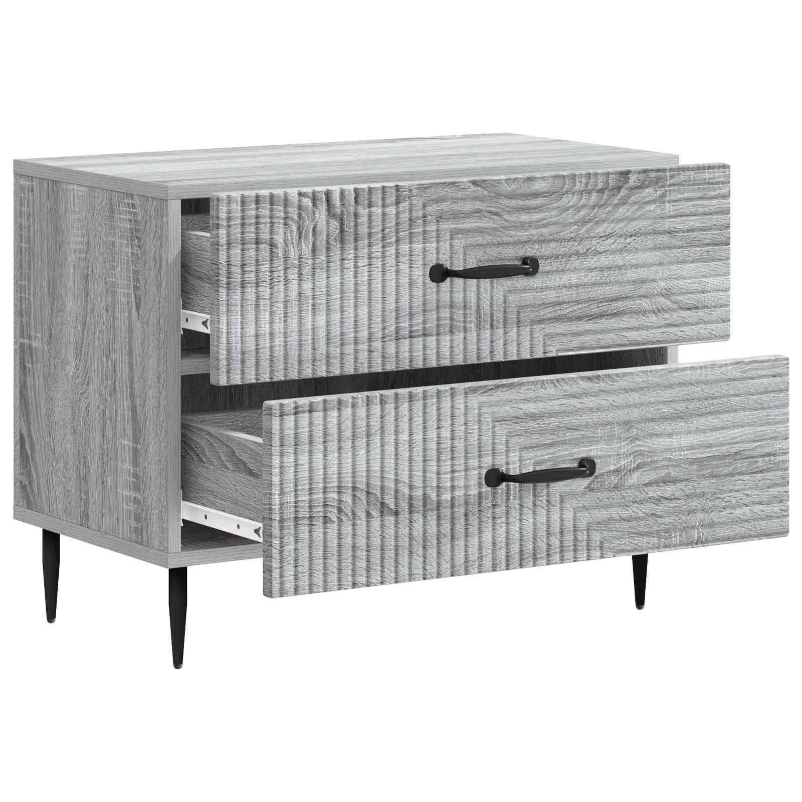 vidaXL Nachttisch Graues Sonoma 62 x 34,5 x 47,5 cm Holzwerkstoff