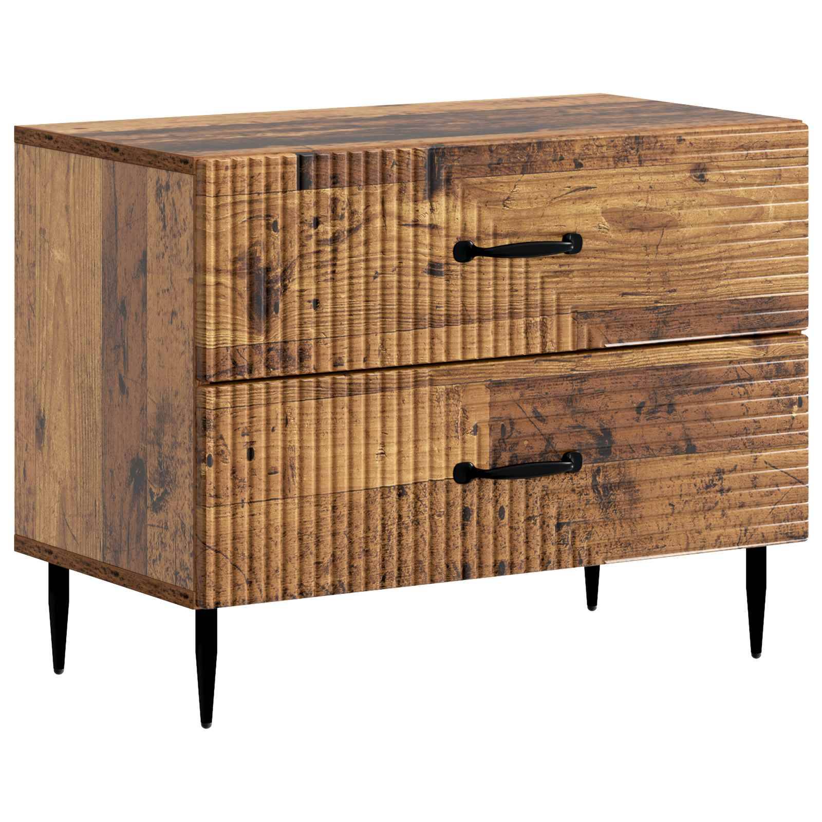 vidaXL Nachttisch Altholz 62 x 34,5 x 47,5 cm Holzwerkstoff