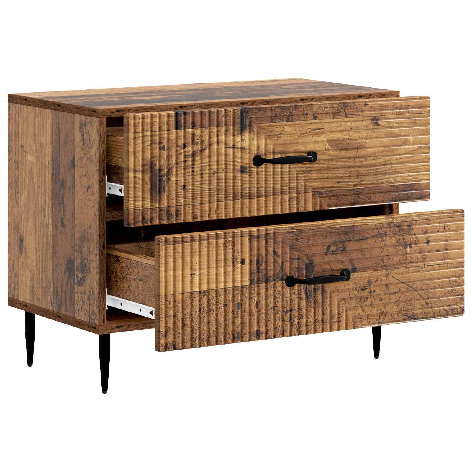 vidaXL Nachttisch Altholz 62 x 34,5 x 47,5 cm Holzwerkstoff