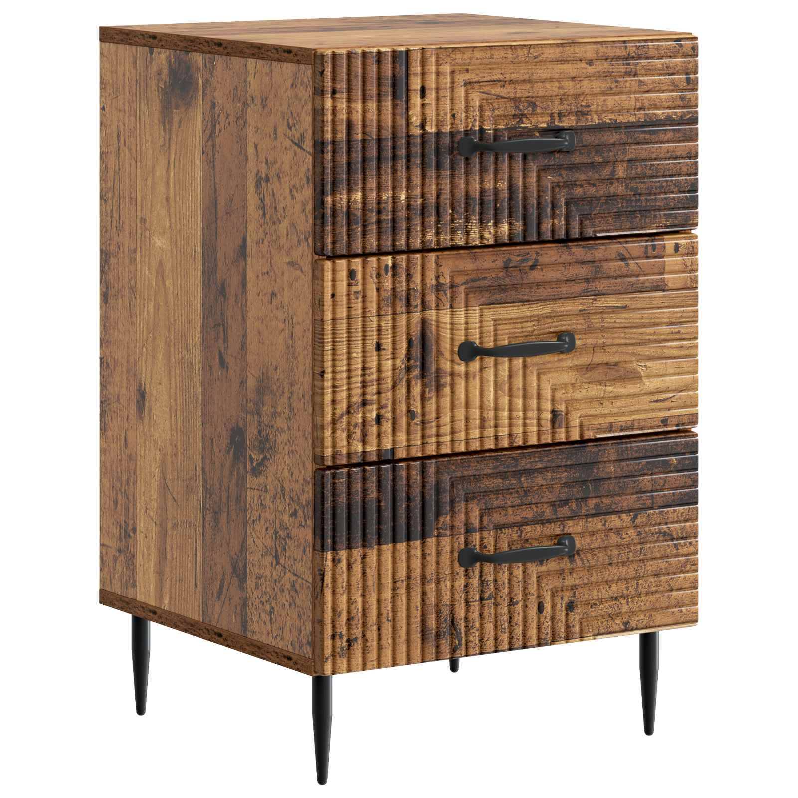 vidaXL Nachttisch Altholz 43 x 41 x 66,5 cm Holzwerkstoff