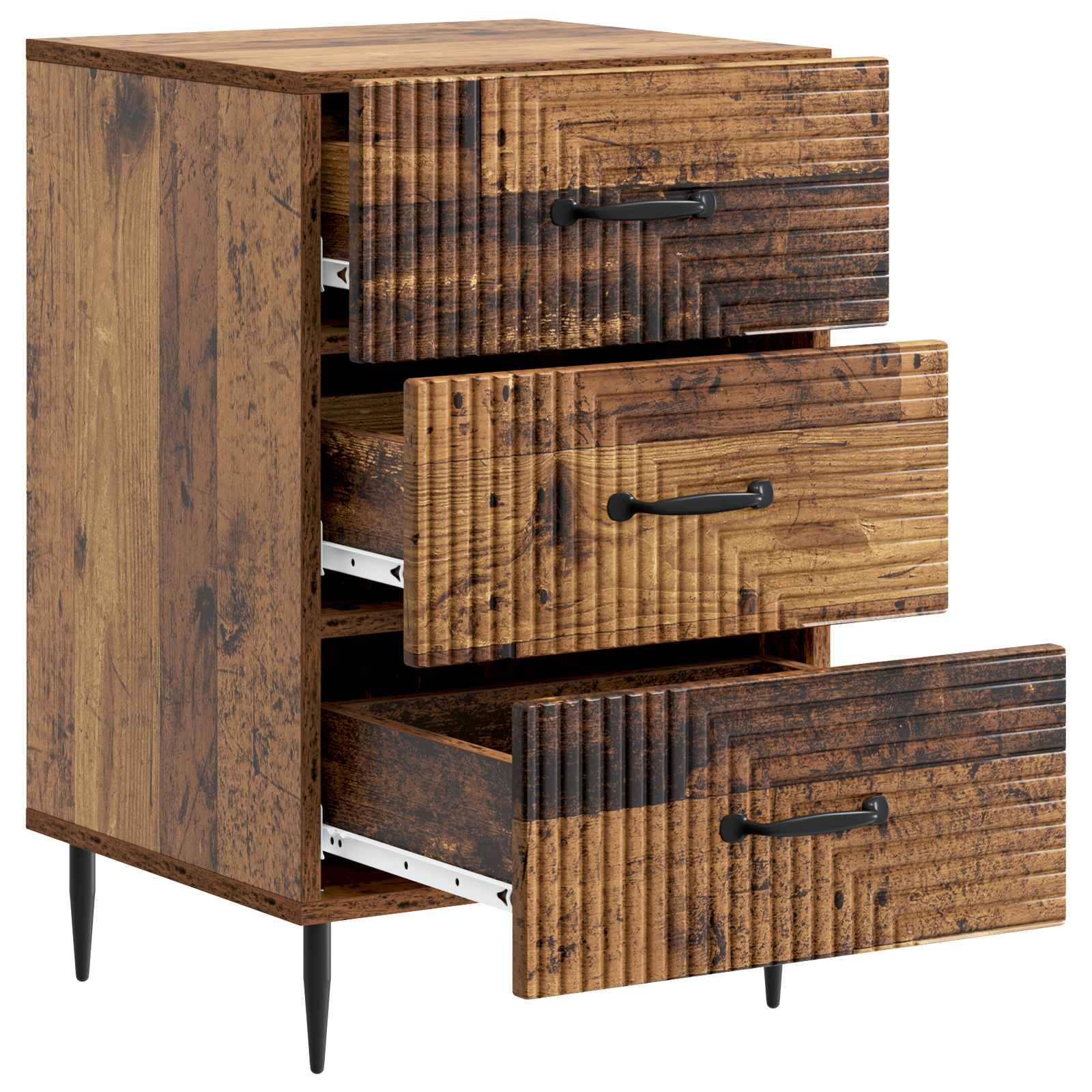 vidaXL Nachttisch Altholz 43 x 41 x 66,5 cm Holzwerkstoff