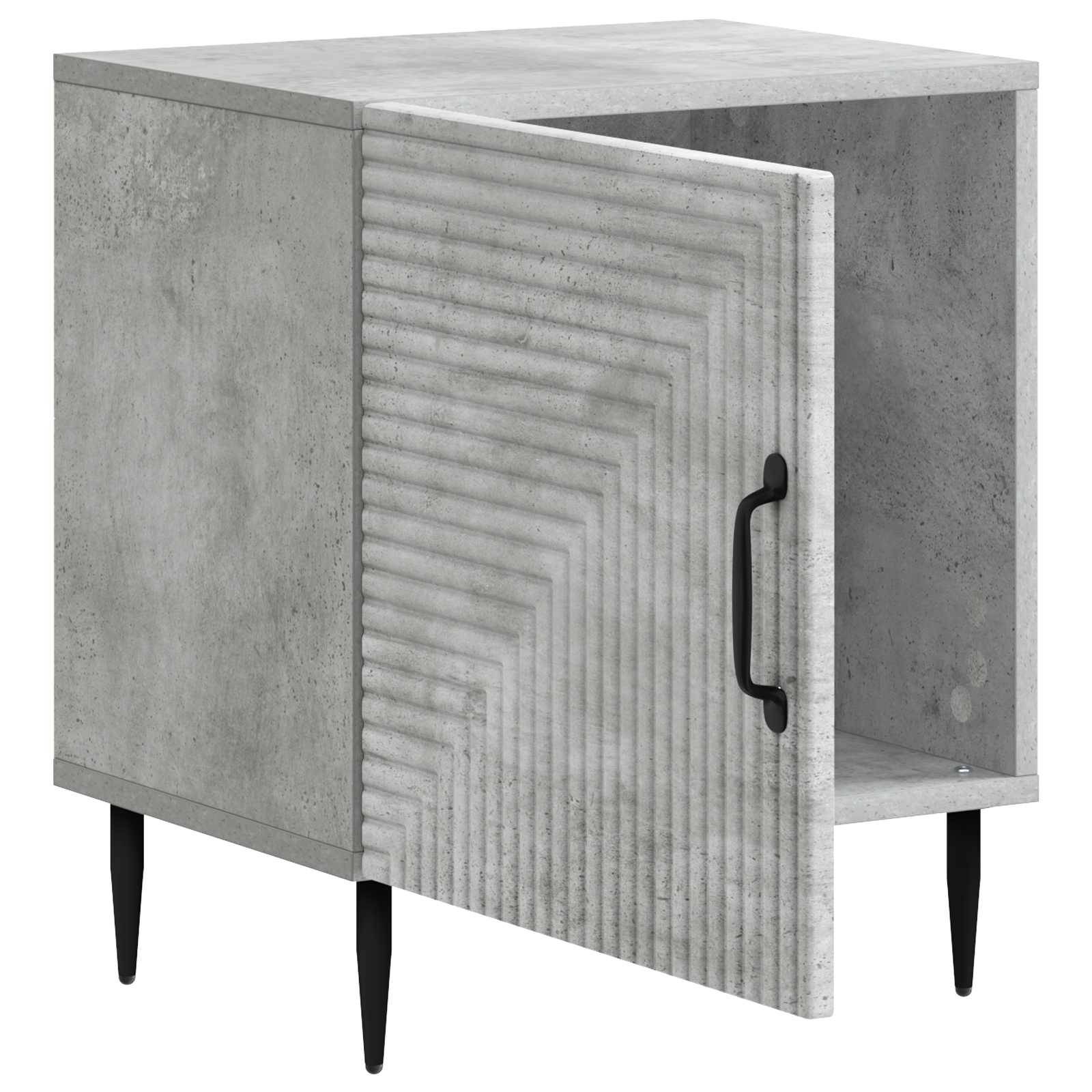 vidaXL Nachttisch Betongrau 43 x 34,5 x 50 cm Holzwerkstoff