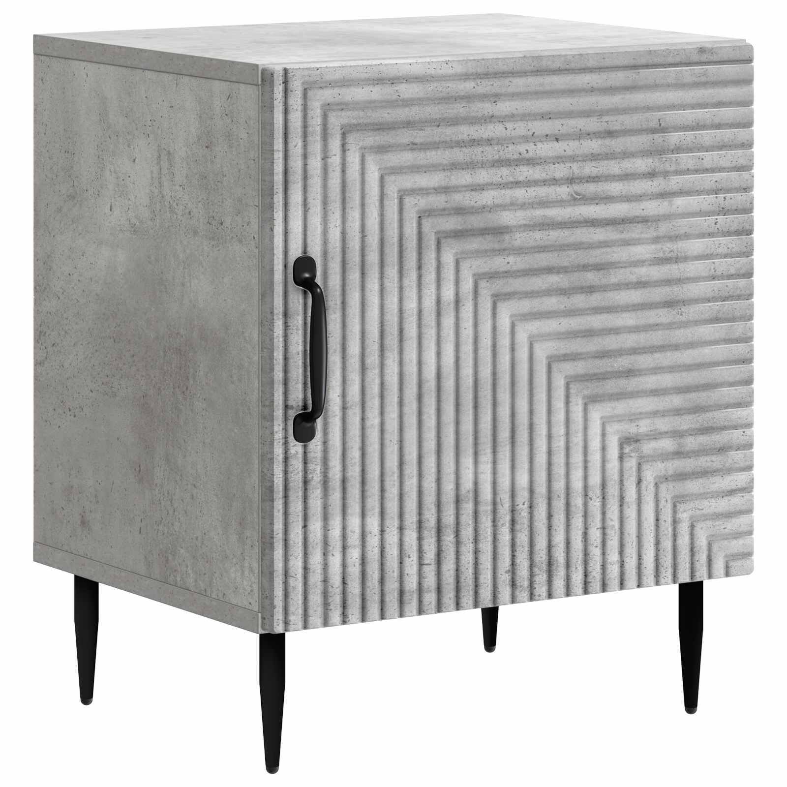 vidaXL Nachttisch Betongrau 43 x 34,5 x 50 cm Holzwerkstoff